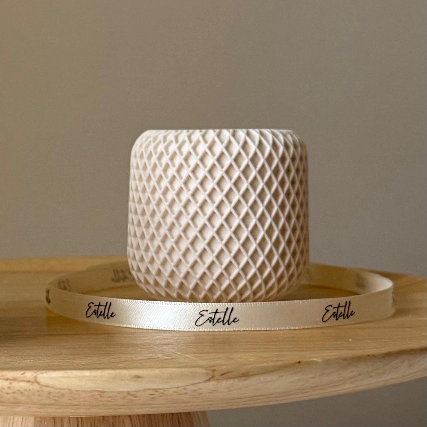Handmade Soy Wax Candle | Jesmonite Vessel, Scented Container Candle