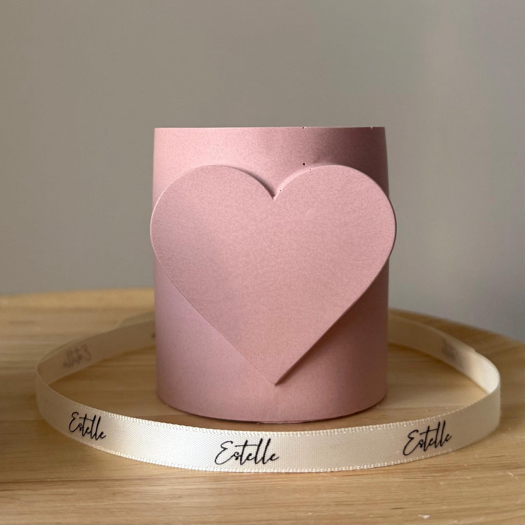 Heart Shaped Soy Wax Candle: Jesmonite Vessel, Handmade Scented Candle