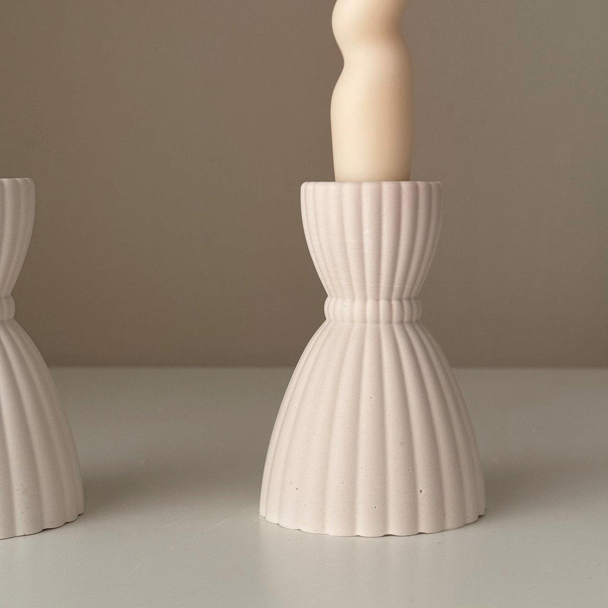 Wedding Dress Candlestick Holder: Jesmonite Table Decor