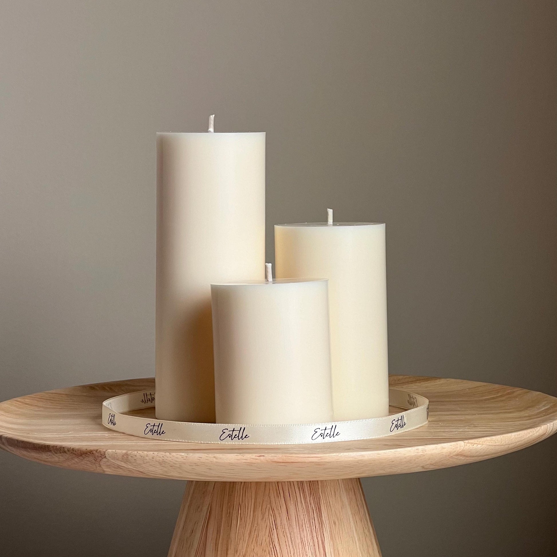 Soy Blend Pillar Candle Set: Minimalist Table Decor