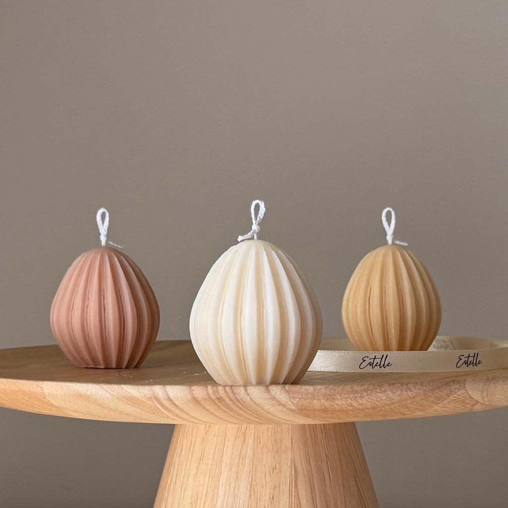 Easter Egg Soy Candle: Handmade Sculptural Home Decor