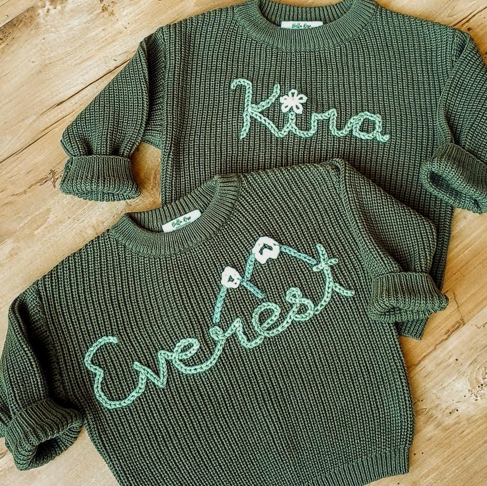 Big Kid | Personalized Name Sweater | Hand Embroidered | Custom