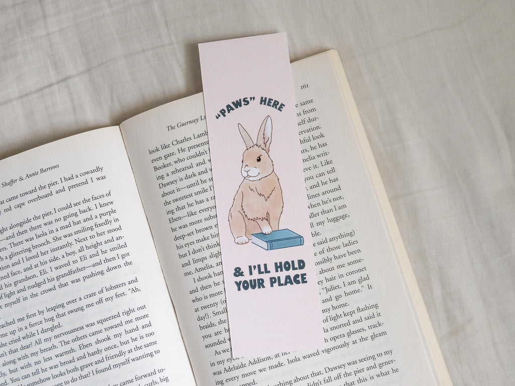 Cute Bunny Bookmark | Funny Animal Bookmark | Bookclub Gift | Rabbit Bookmark