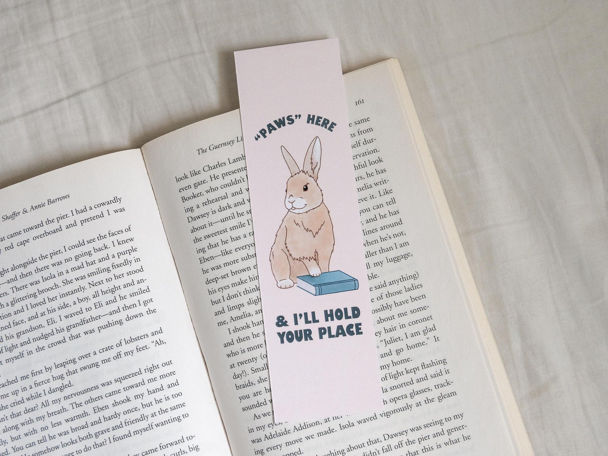Cute Bunny Bookmark | Funny Animal Bookmark | Bookclub Gift | Rabbit Bookmark