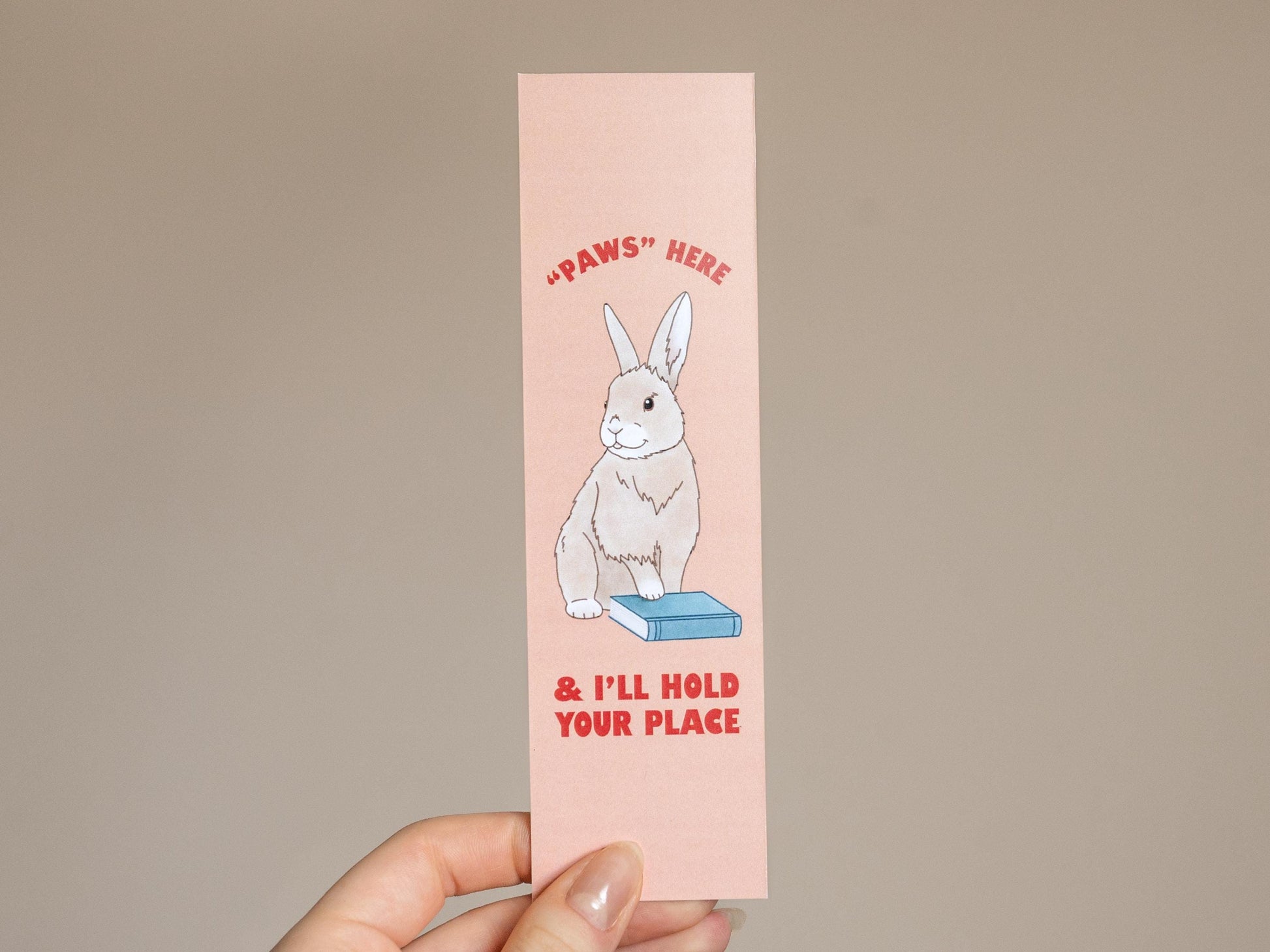 Cute Bunny Bookmark | Funny Animal Bookmark | Bookclub Gift | Rabbit Bookmark