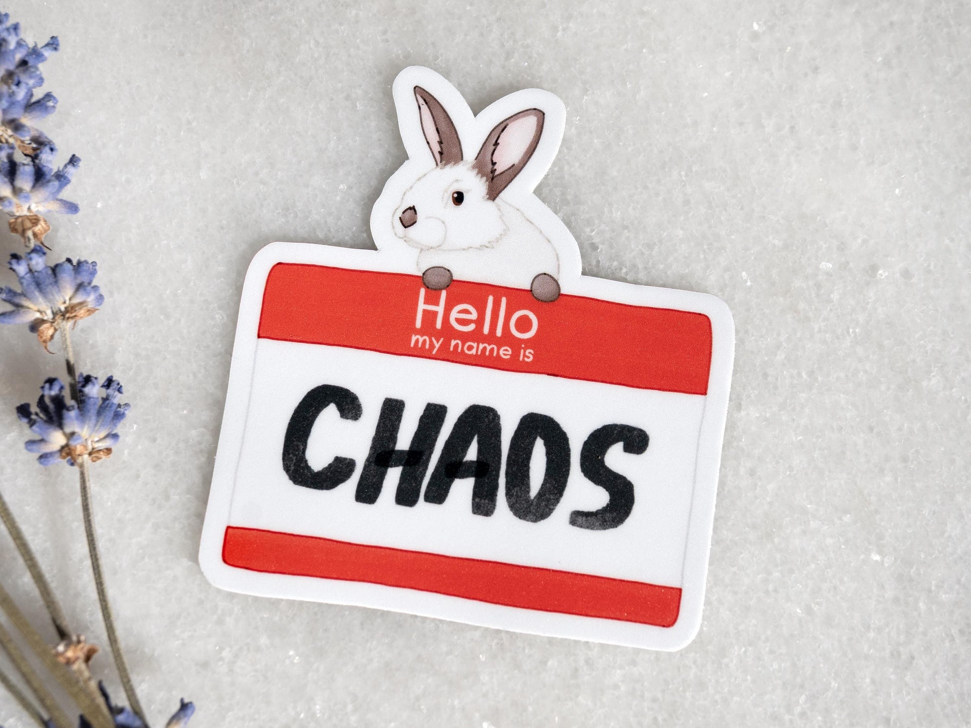 Cute Bunny Sticker | Chaos Bunny | Gift for Bunny Lovers | Funny Rabbit Laptop Sticker