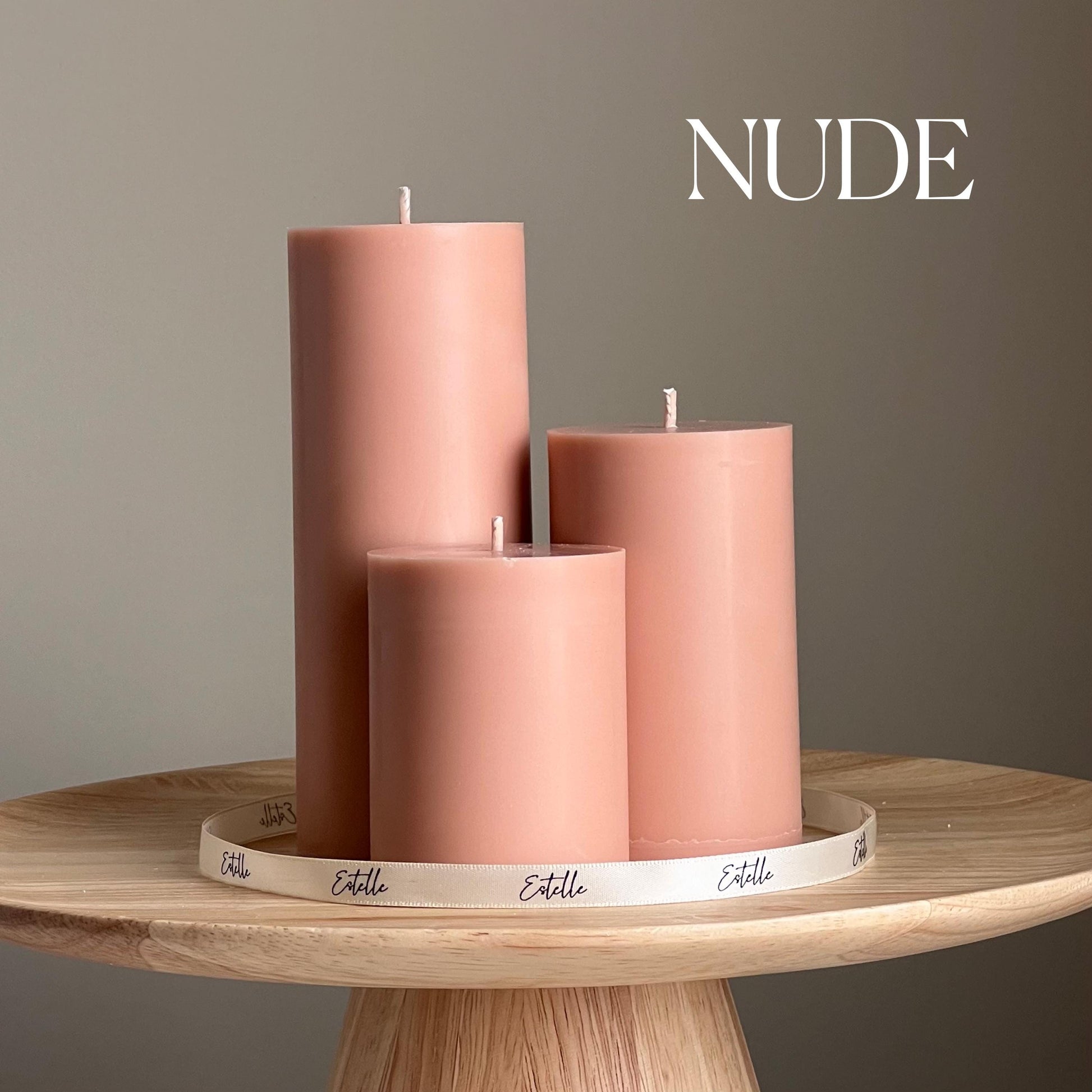 Soy Blend Pillar Candle Set: Minimalist Table Decor