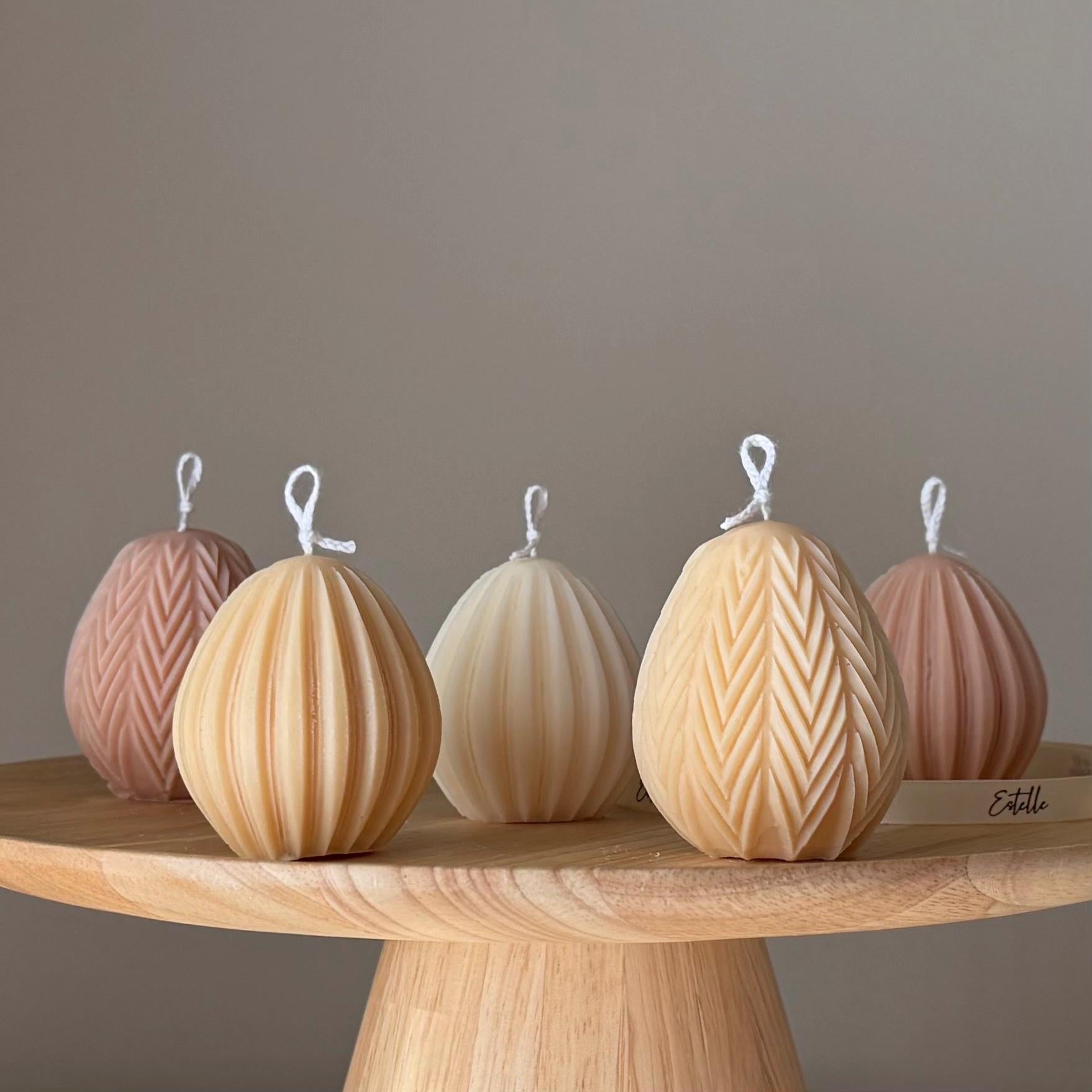 Easter Egg Soy Candle: Handmade Sculptural Home Decor