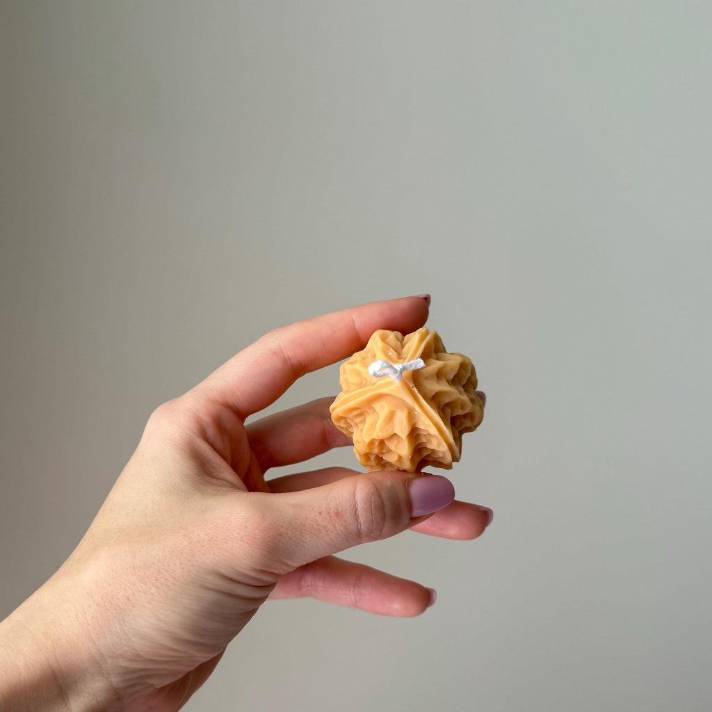 Walnut Shaped Candle | Handmade Soy Pillar Candle, Home Decor