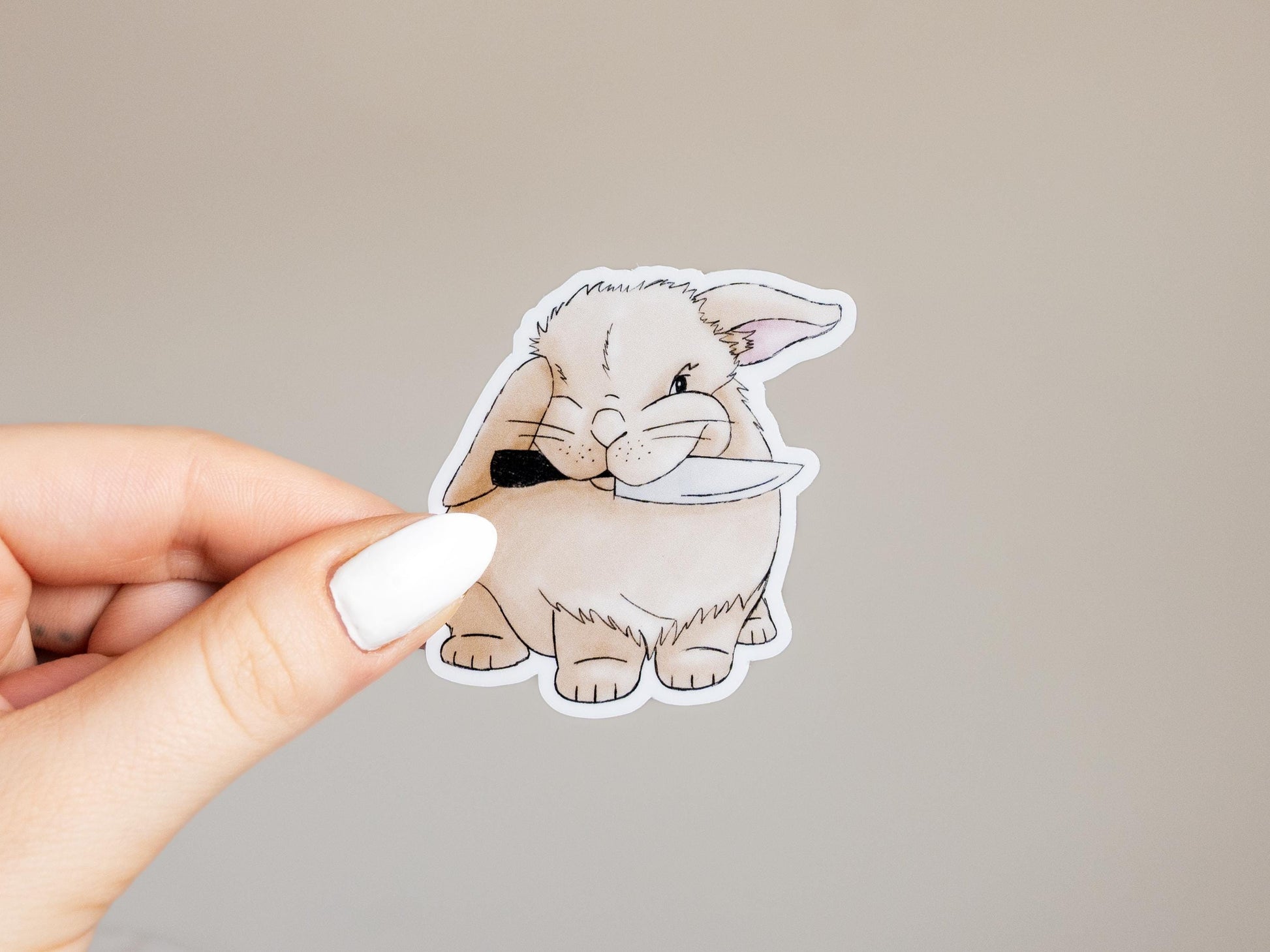 Angry Bunny Sticker | Cute Rabbit Sticker | Gift for Bunny Lovers