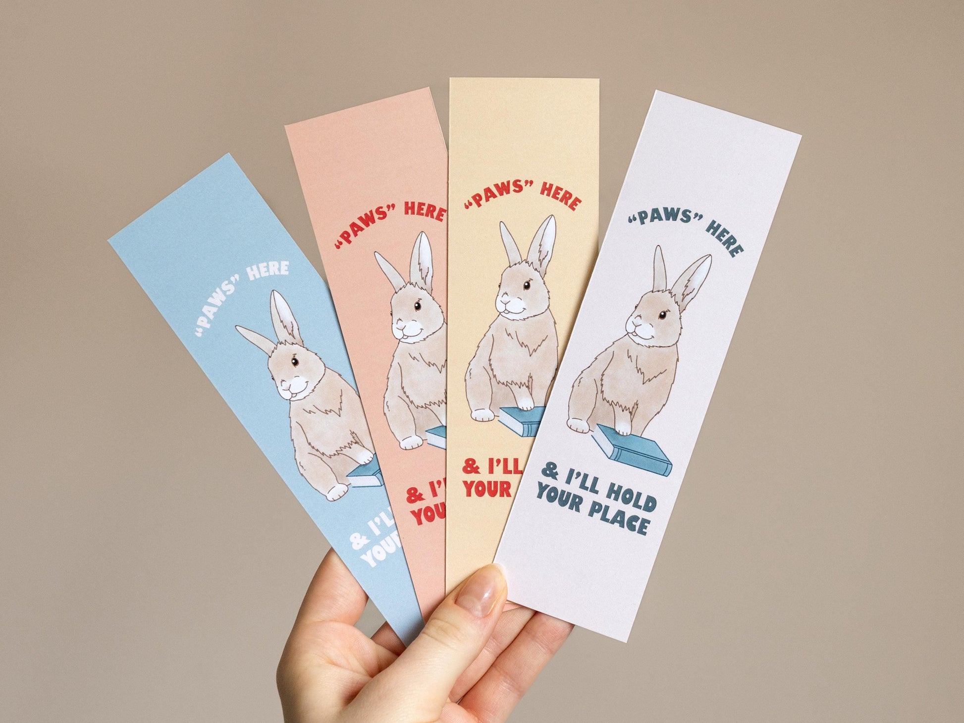 Cute Bunny Bookmark | Funny Animal Bookmark | Bookclub Gift | Rabbit Bookmark