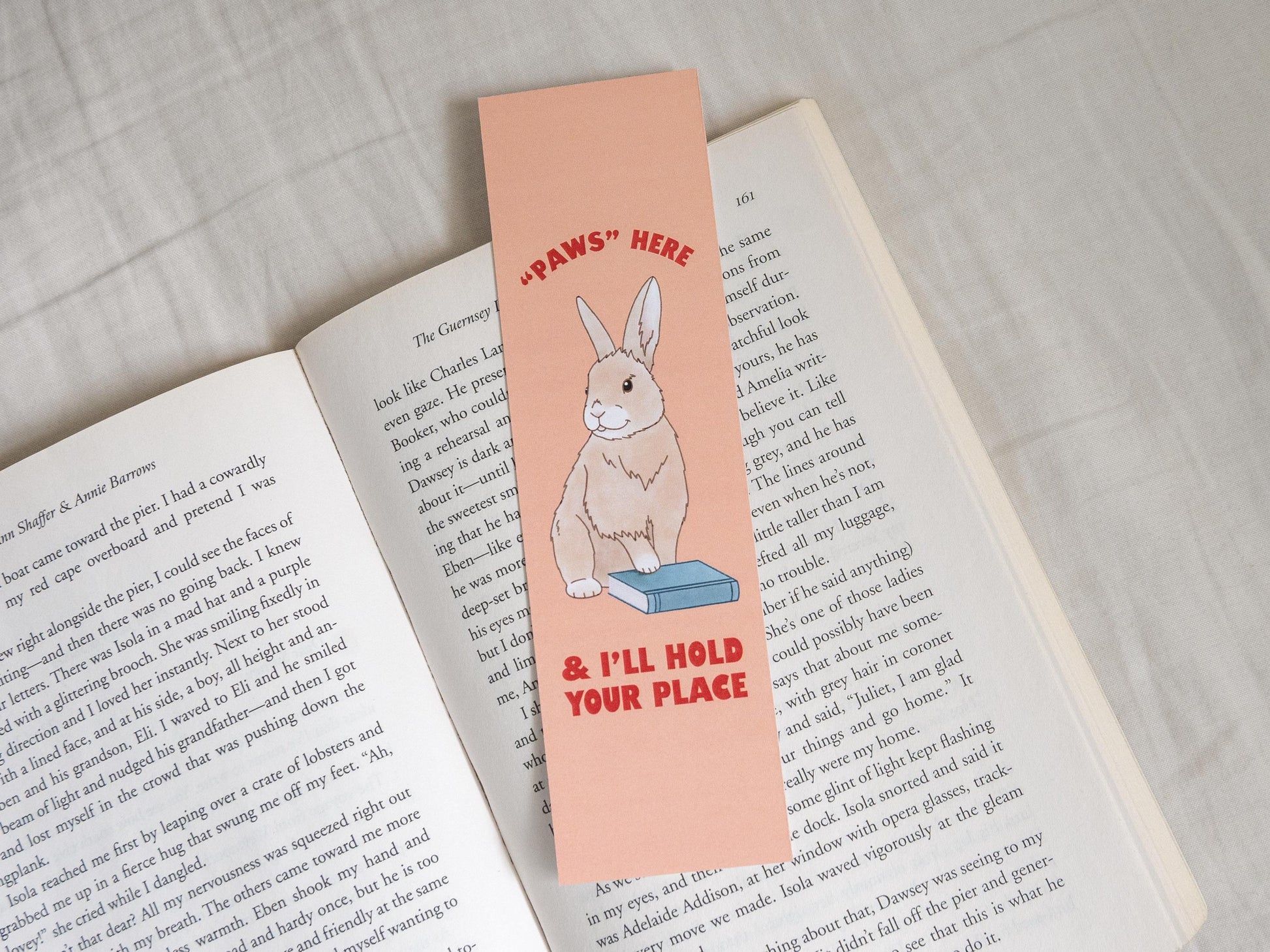 Cute Bunny Bookmark | Funny Animal Bookmark | Bookclub Gift | Rabbit Bookmark
