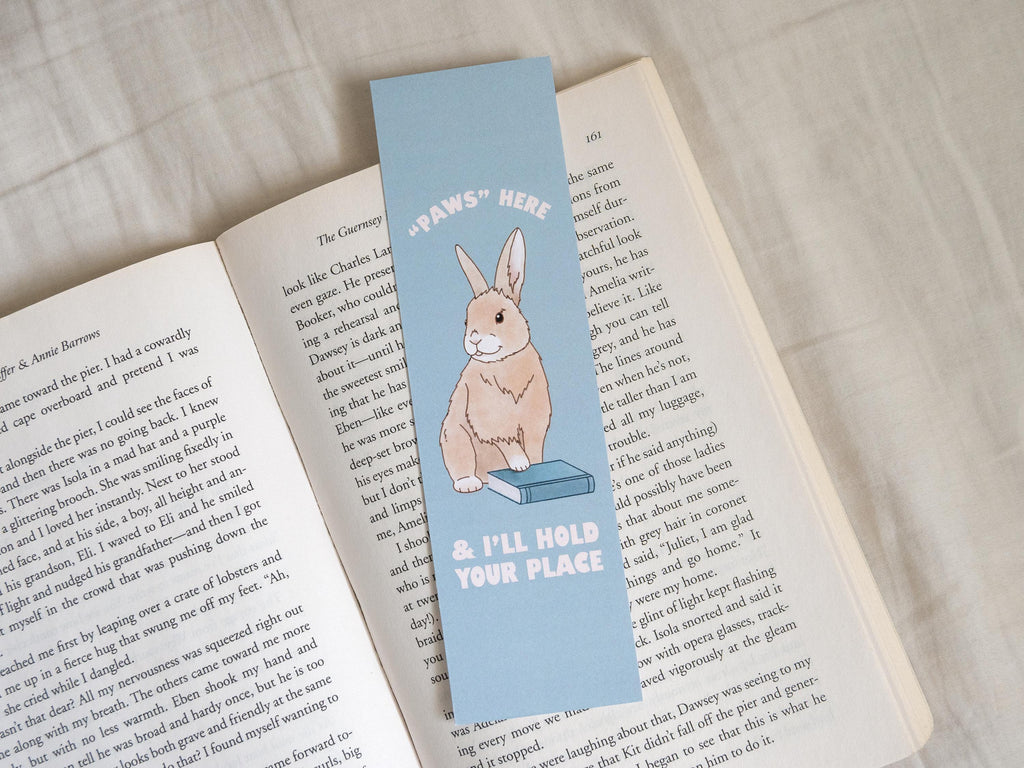 Cute Bunny Bookmark | Funny Animal Bookmark | Bookclub Gift | Rabbit Bookmark
