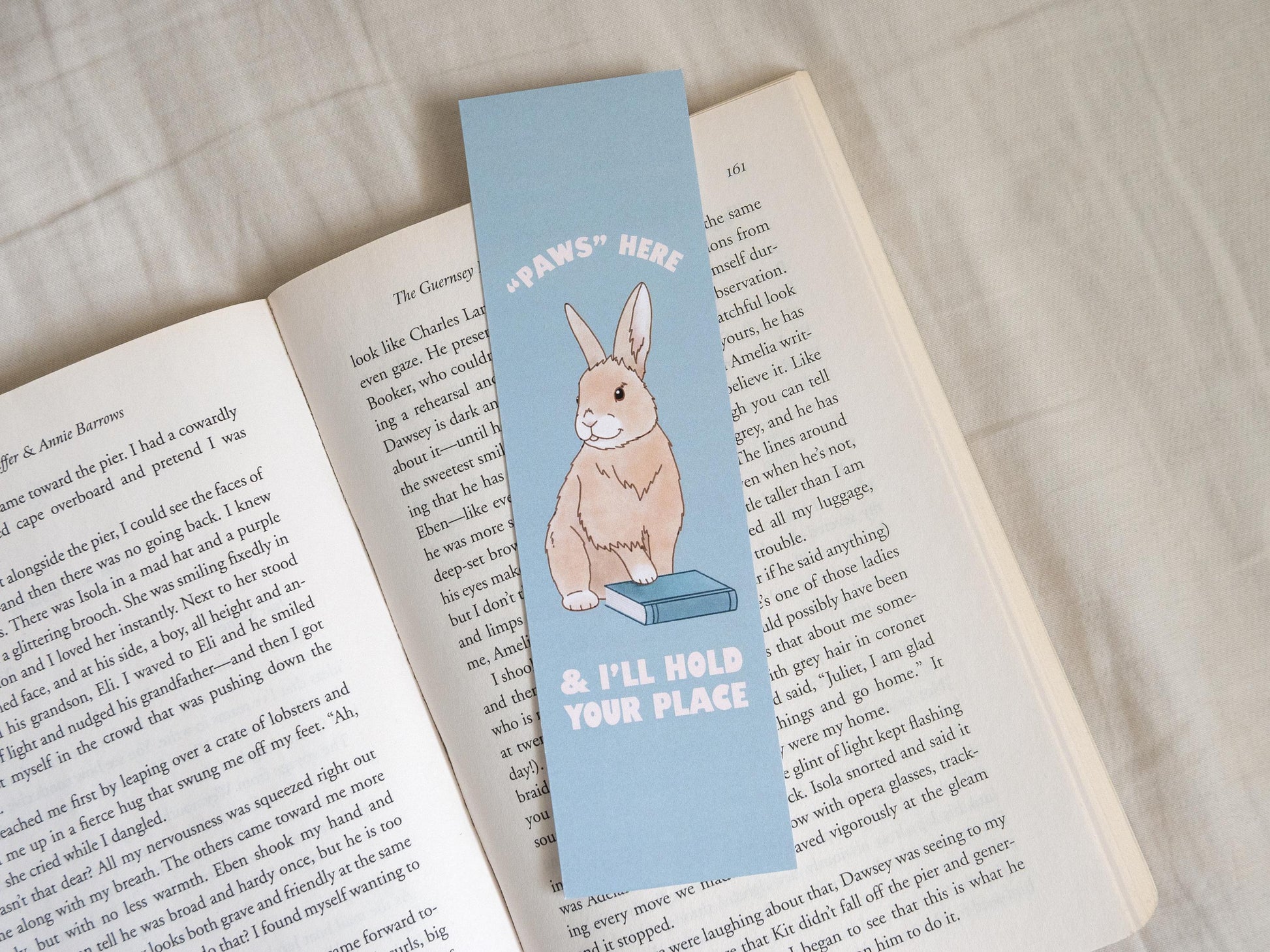 Cute Bunny Bookmark | Funny Animal Bookmark | Bookclub Gift | Rabbit Bookmark