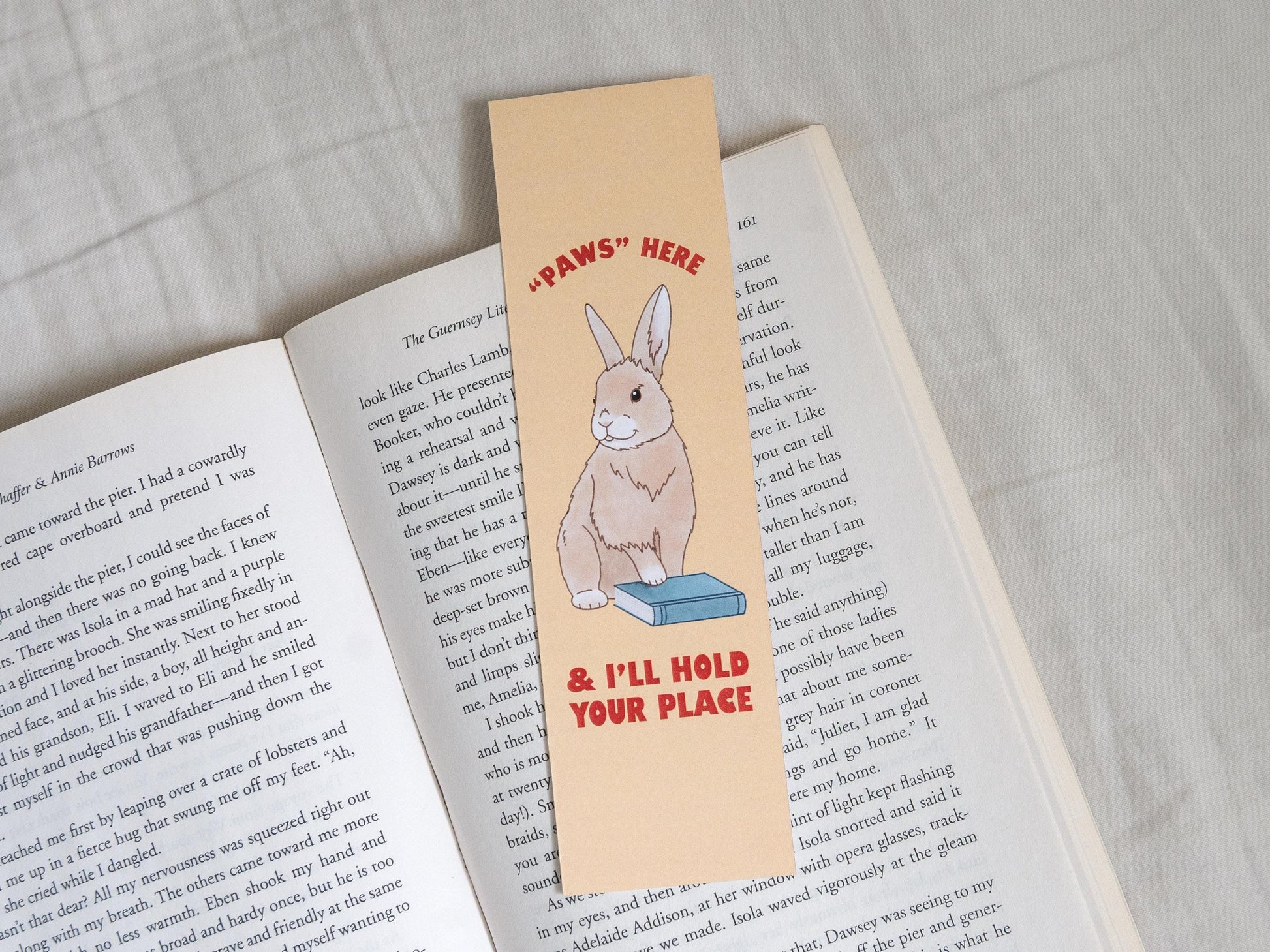 Cute Bunny Bookmark | Funny Animal Bookmark | Bookclub Gift | Rabbit Bookmark