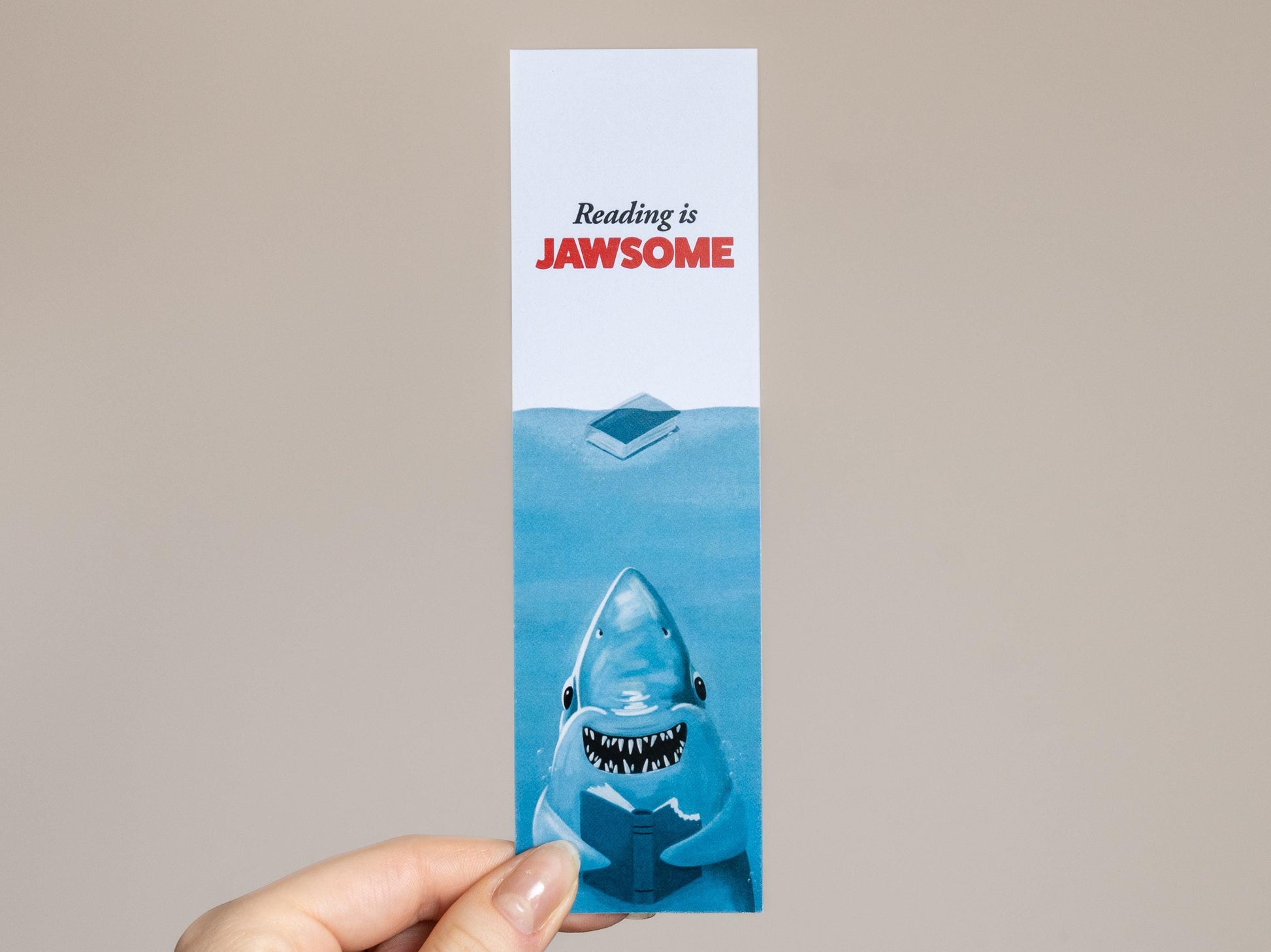 Shark Bookmark | Ocean Marinelife Bookmark | Bookclub Gift | Great White Shark Bookmark