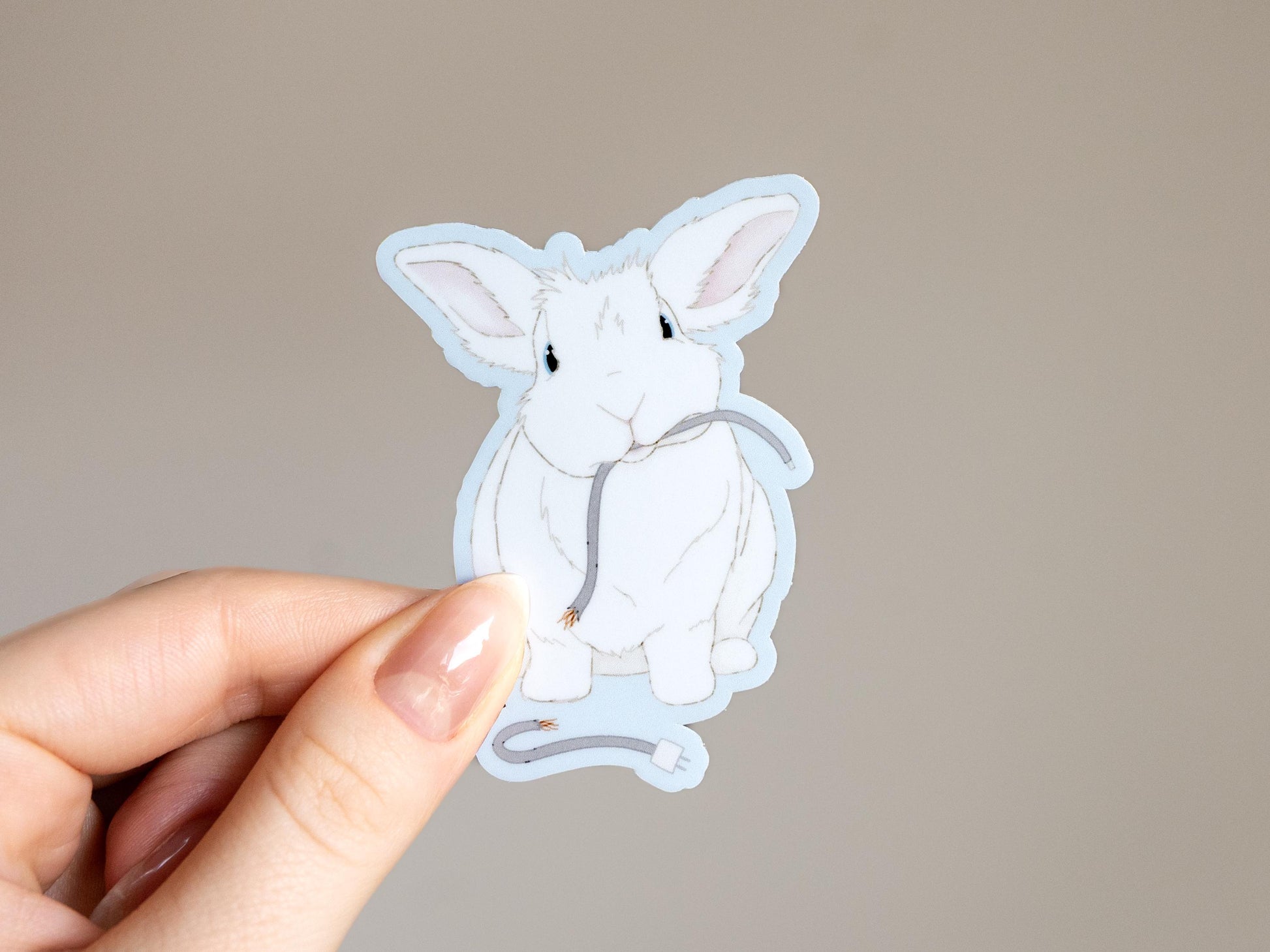 Cute Bunny Sticker | Gift for Bunny Lovers | Funny Bunny Art | Spicy Hay Bunny