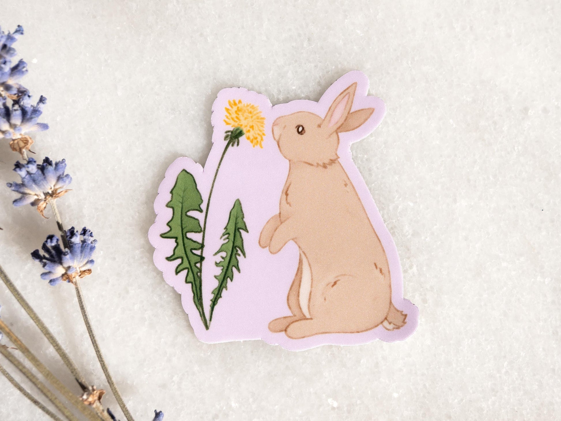 Flower Bunny Sticker | Gift for Bunny Lovers | Cute Bunny Sticker | Spring Sticker | Easter Sticker