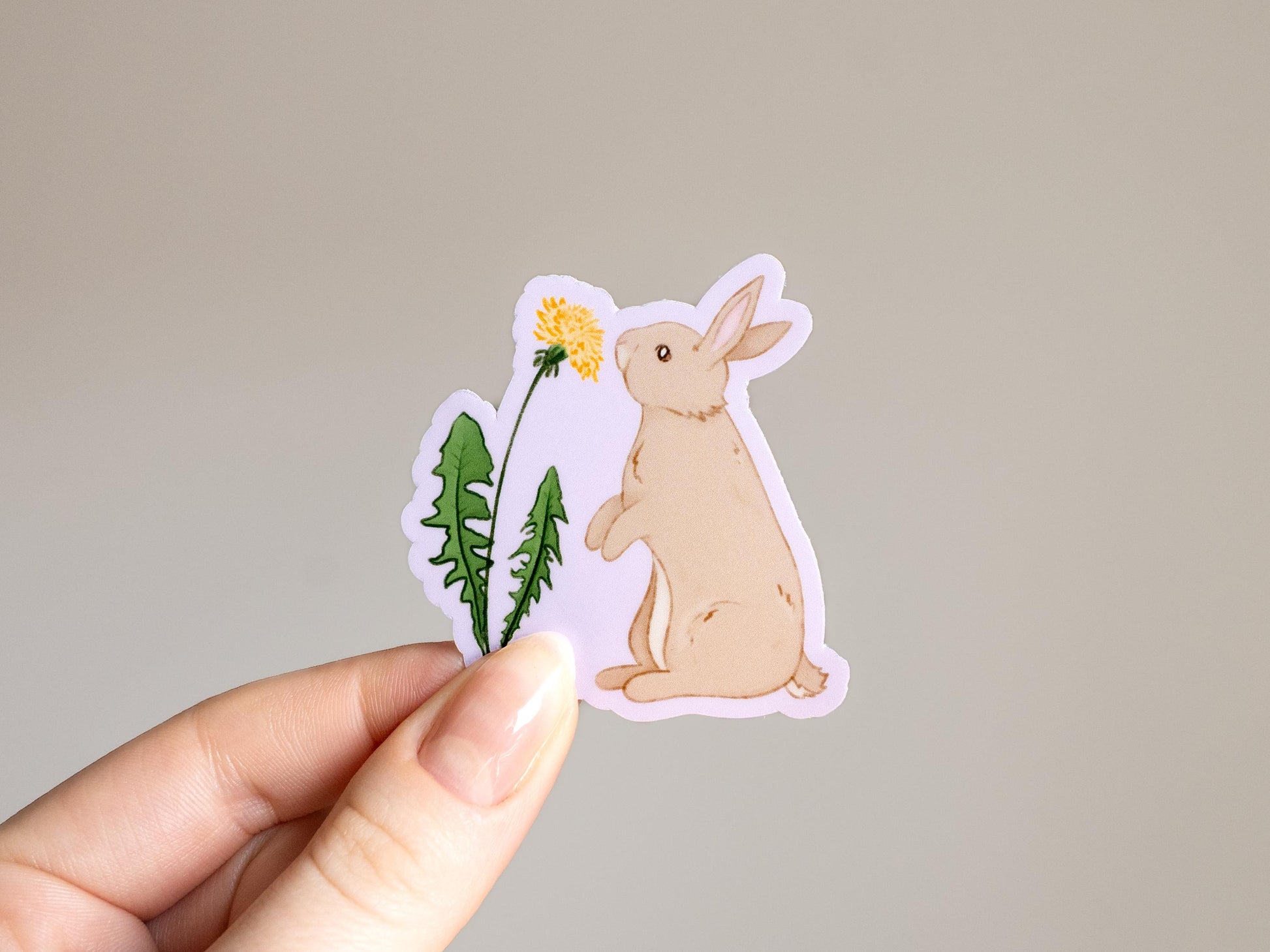 Flower Bunny Sticker | Gift for Bunny Lovers | Cute Bunny Sticker | Spring Sticker | Easter Sticker