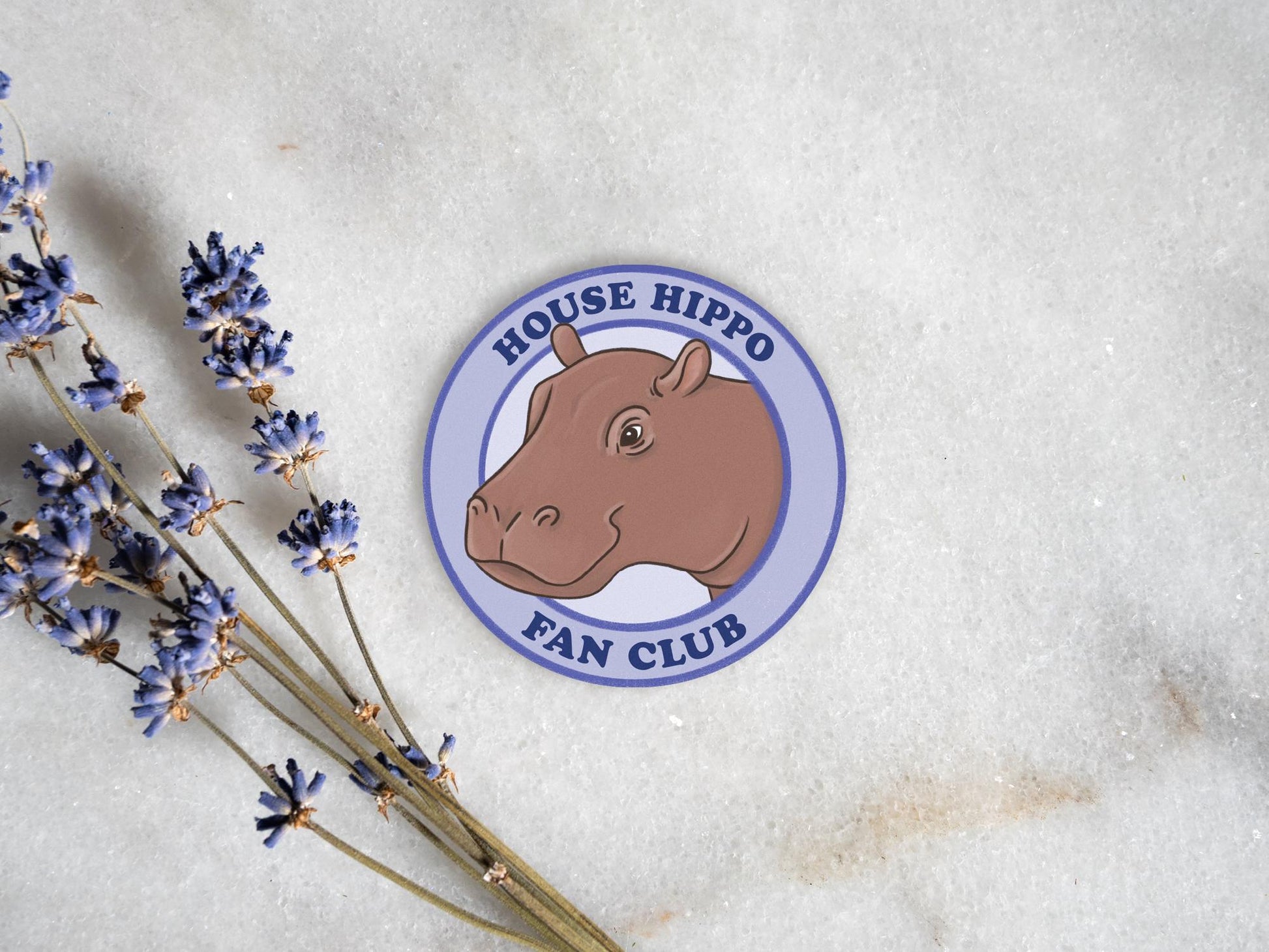 House Hippo Sticker | Cute Animal Sticker | Canadian Sticker