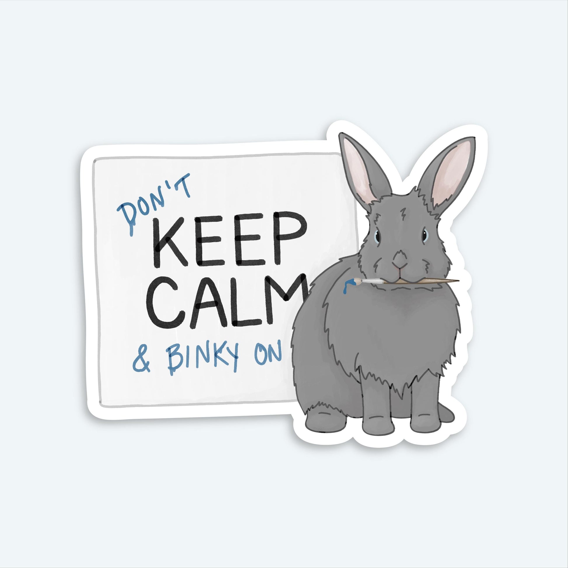 Binky Bunny Sticker | Cute Rabbit Sticker | Gift for Bunny Lovers