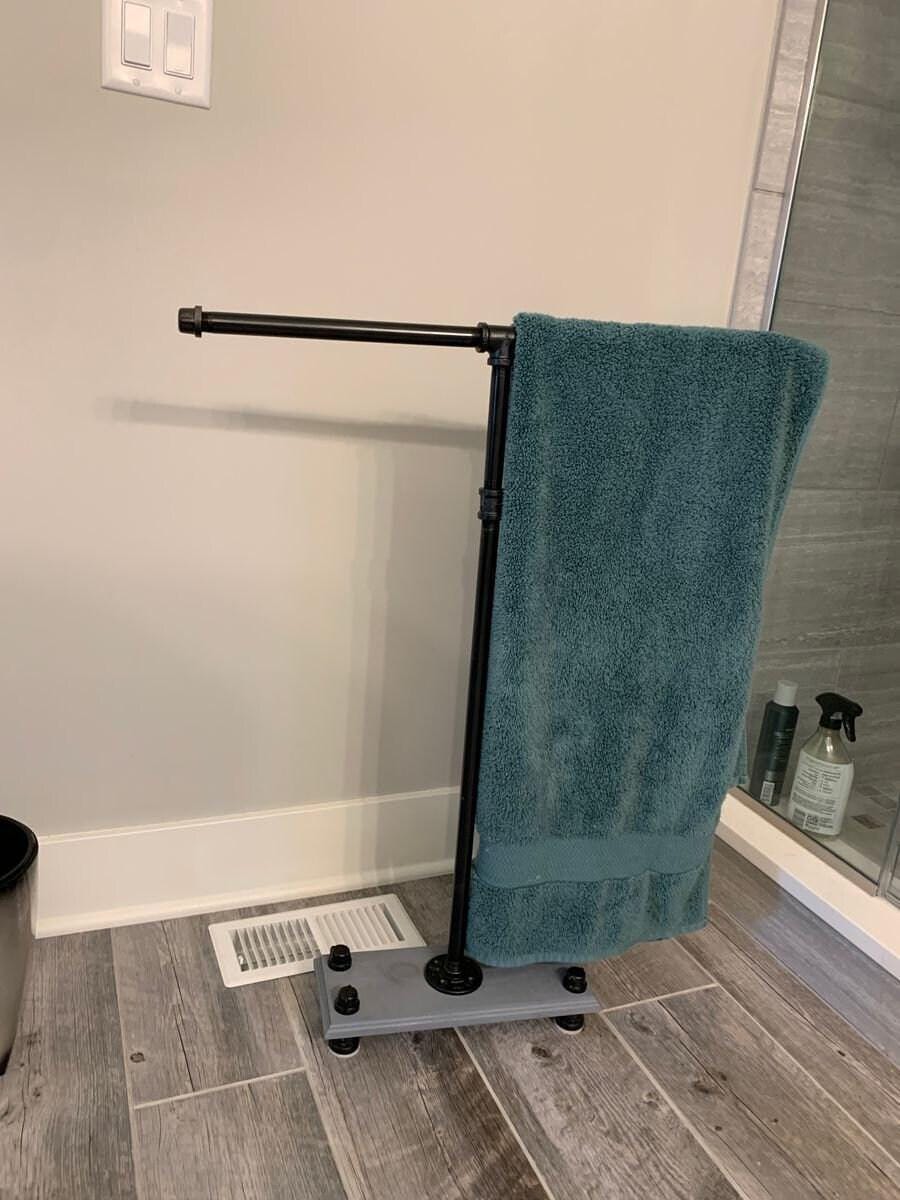 Porte-serviettes de bain - porte-serviettes de style industriel - porte-serviettes autoportant