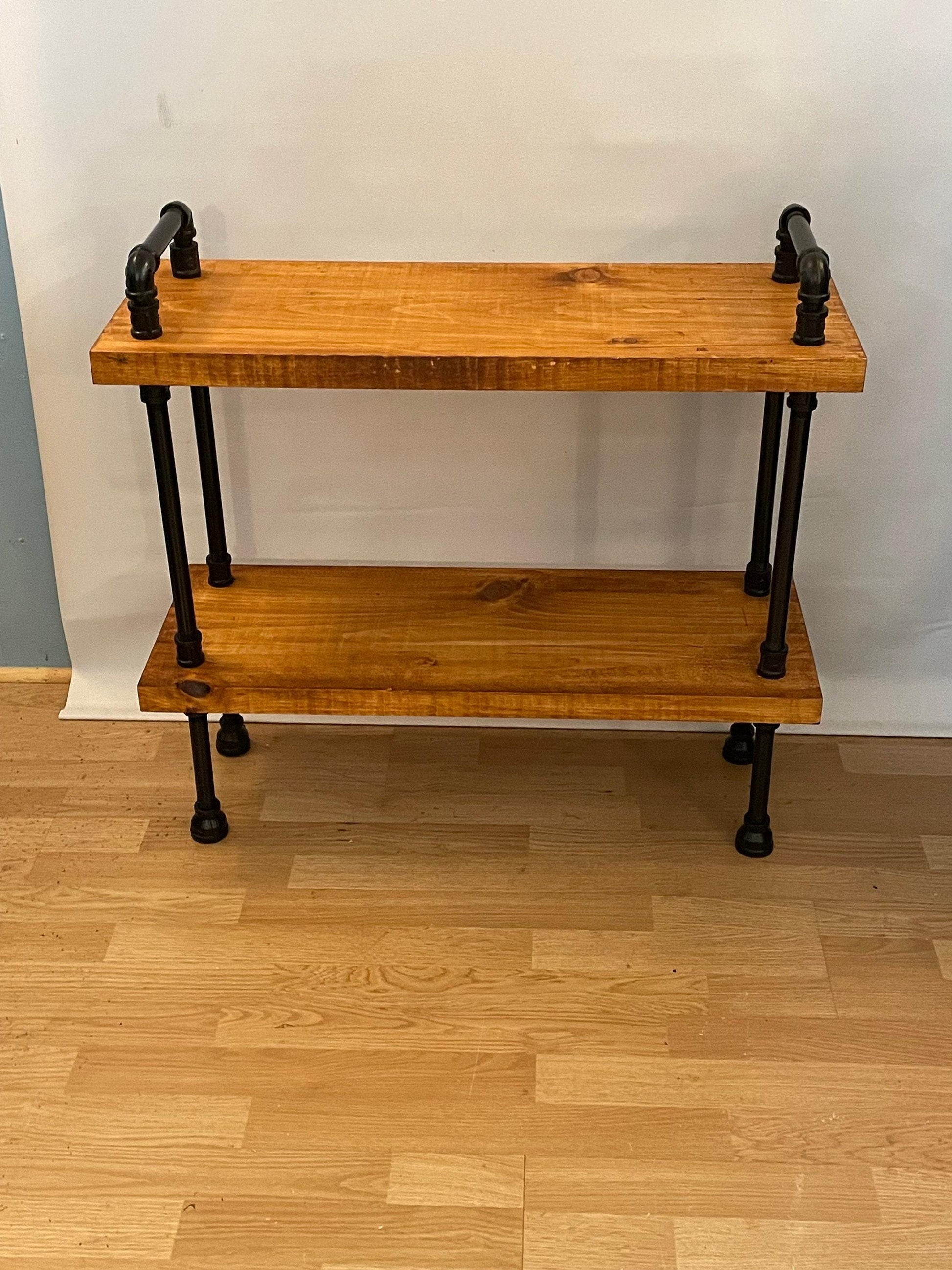Table d'appoint de style industriel avec poignées - table d'appoint - table d'appoint rustique
