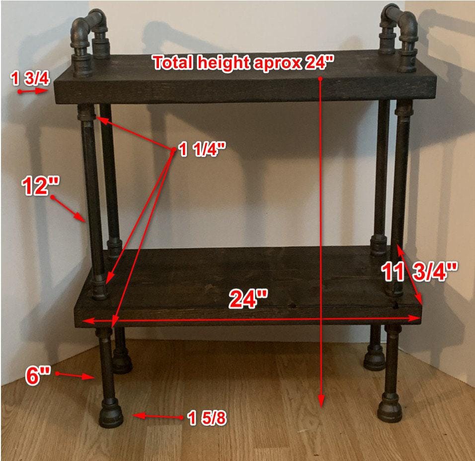 Table d'appoint de style industriel avec poignées - table d'appoint - table d'appoint rustique