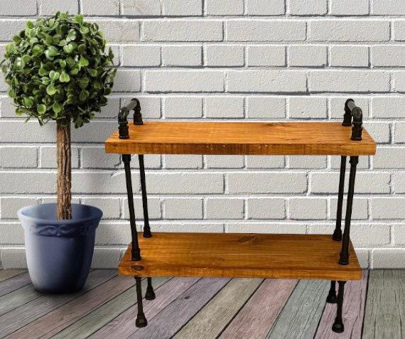 Table d'appoint de style industriel avec poignées - table d'appoint - table d'appoint rustique