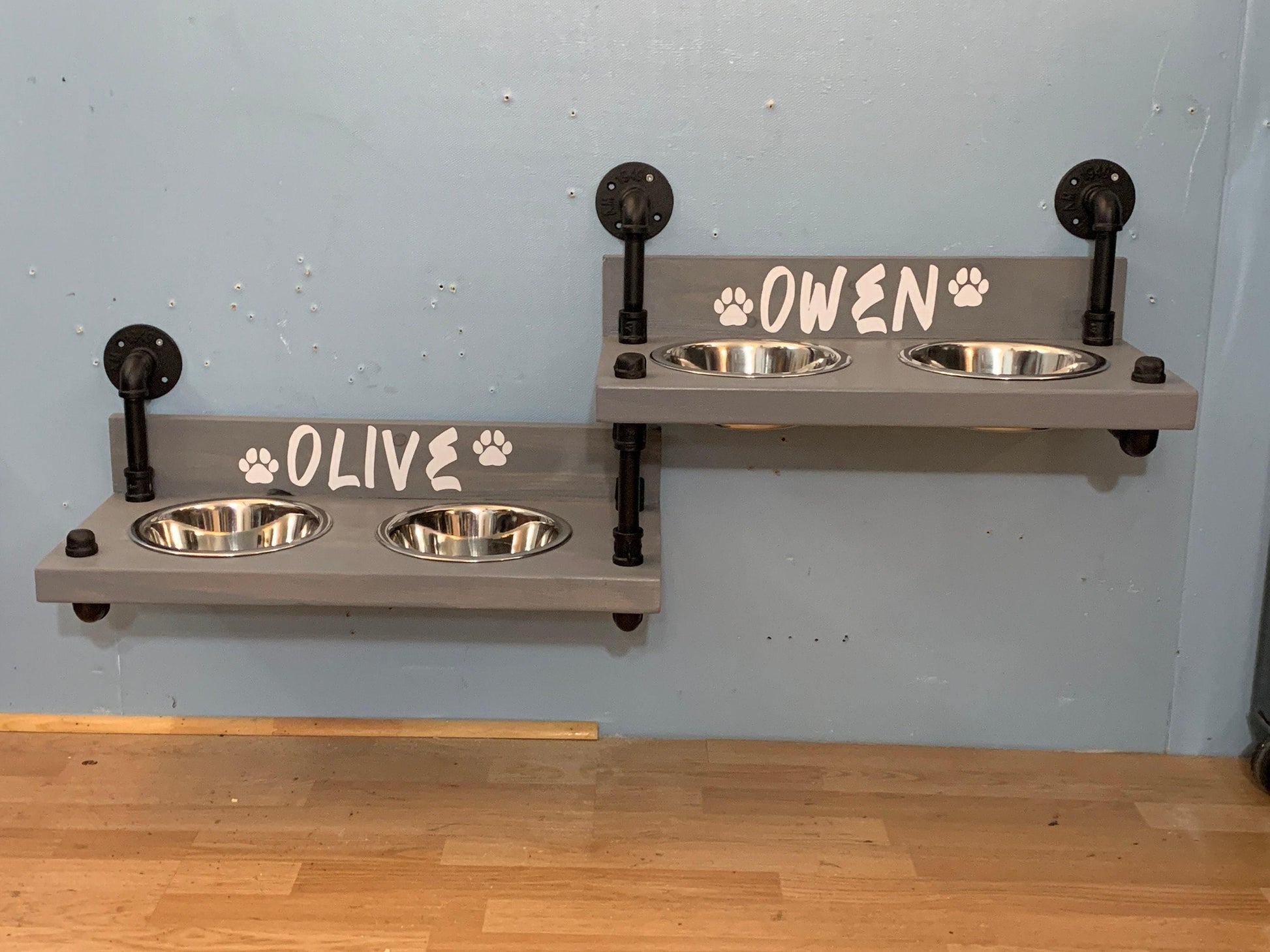 Gamelle flottante à deux niveaux pour chien - Mangeoire de style ferme - Mangeoire double - NOUVELLE CONCEPTION