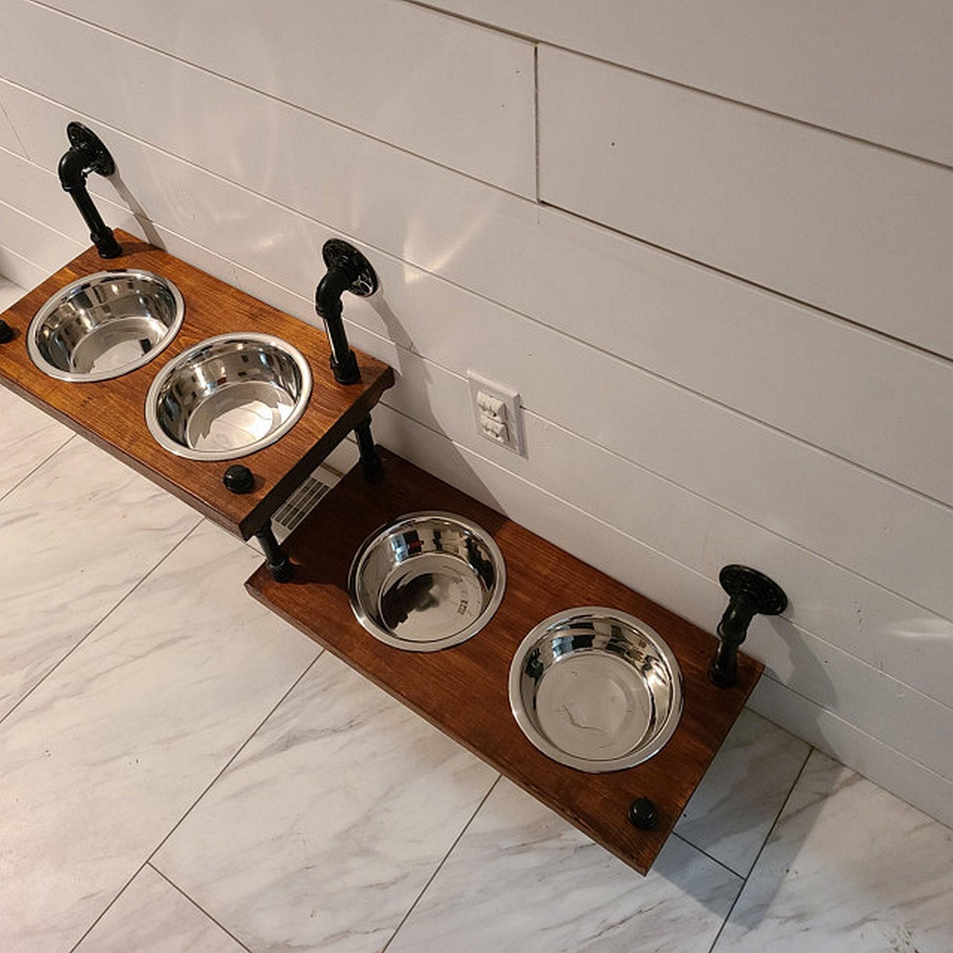 Gamelle flottante à deux niveaux pour chien - Mangeoire de style ferme - Mangeoire double - NOUVELLE CONCEPTION