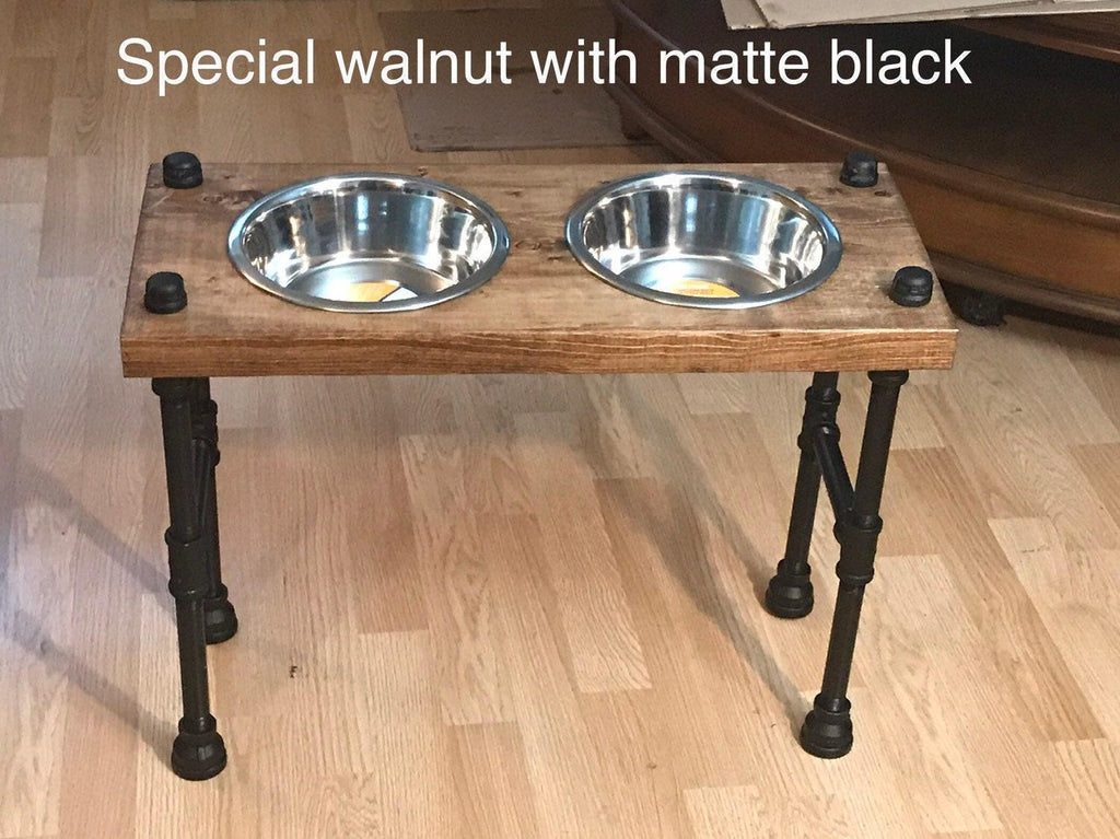 X-Large Raised Dog bowl stand - industrial style dog bowl stand | steampunk style dog feeder-Free Personalization Included