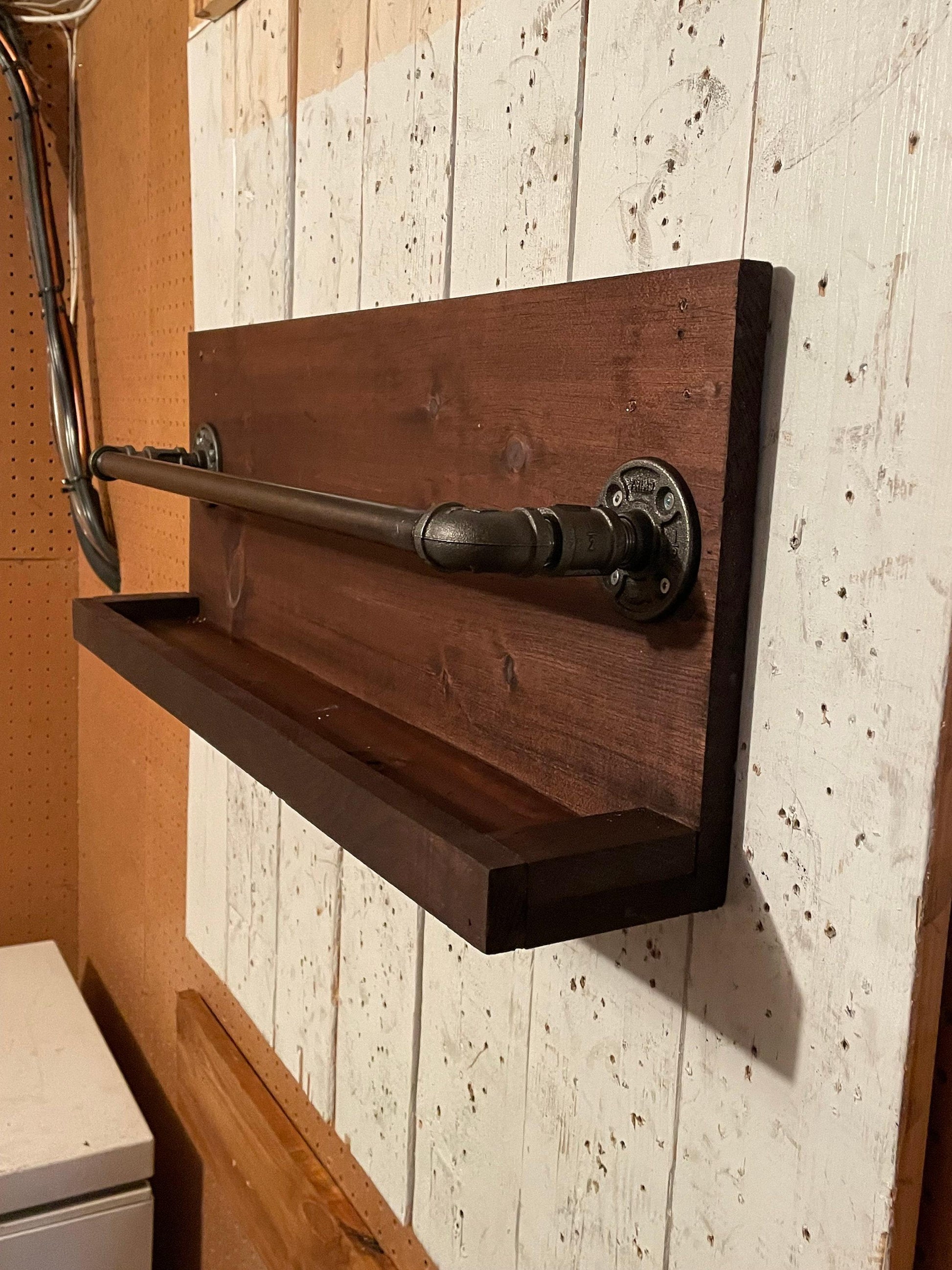 Étagère de bar rustique - étagère de bar en forme de tuyau - étagère de bar rétro - étagère de bar - étagère écossaise