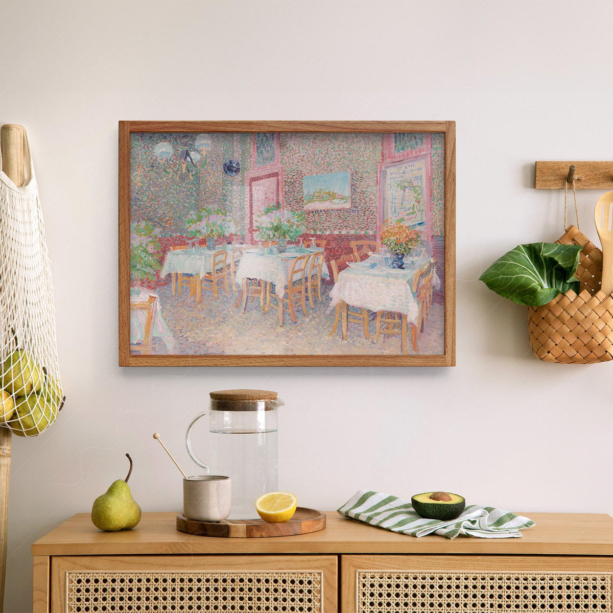 Van Gogh Interior of a Restaurant Print – Vintage Café Wall Art Poster