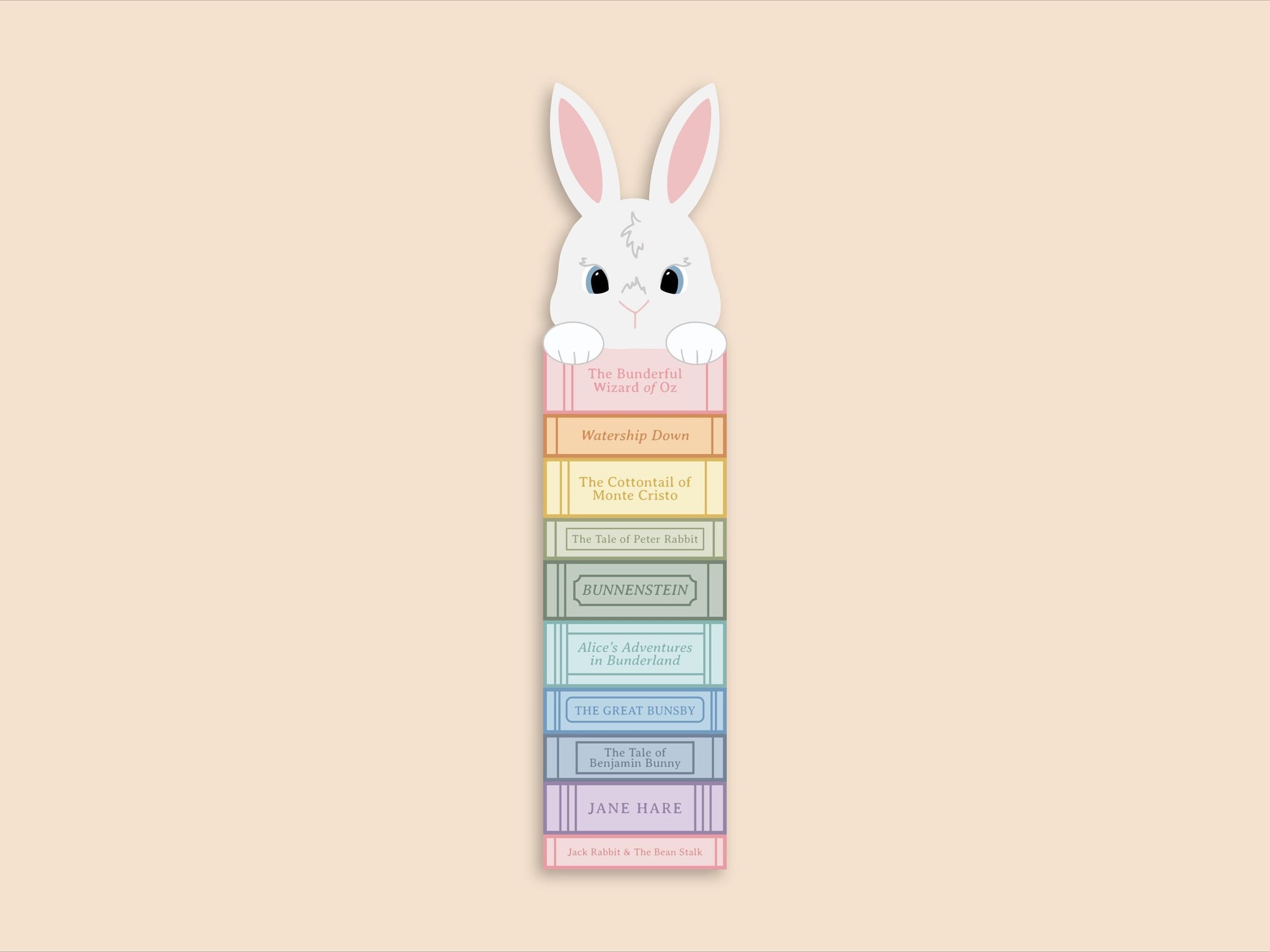 Cutout Bunny Bookmark | Cute Rabbit Bookmark | Bookclub Gift | Animal Bookmark