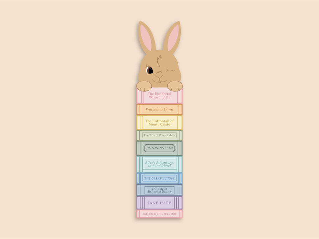 Cutout Bunny Bookmark | Cute Rabbit Bookmark | Bookclub Gift | Animal Bookmark