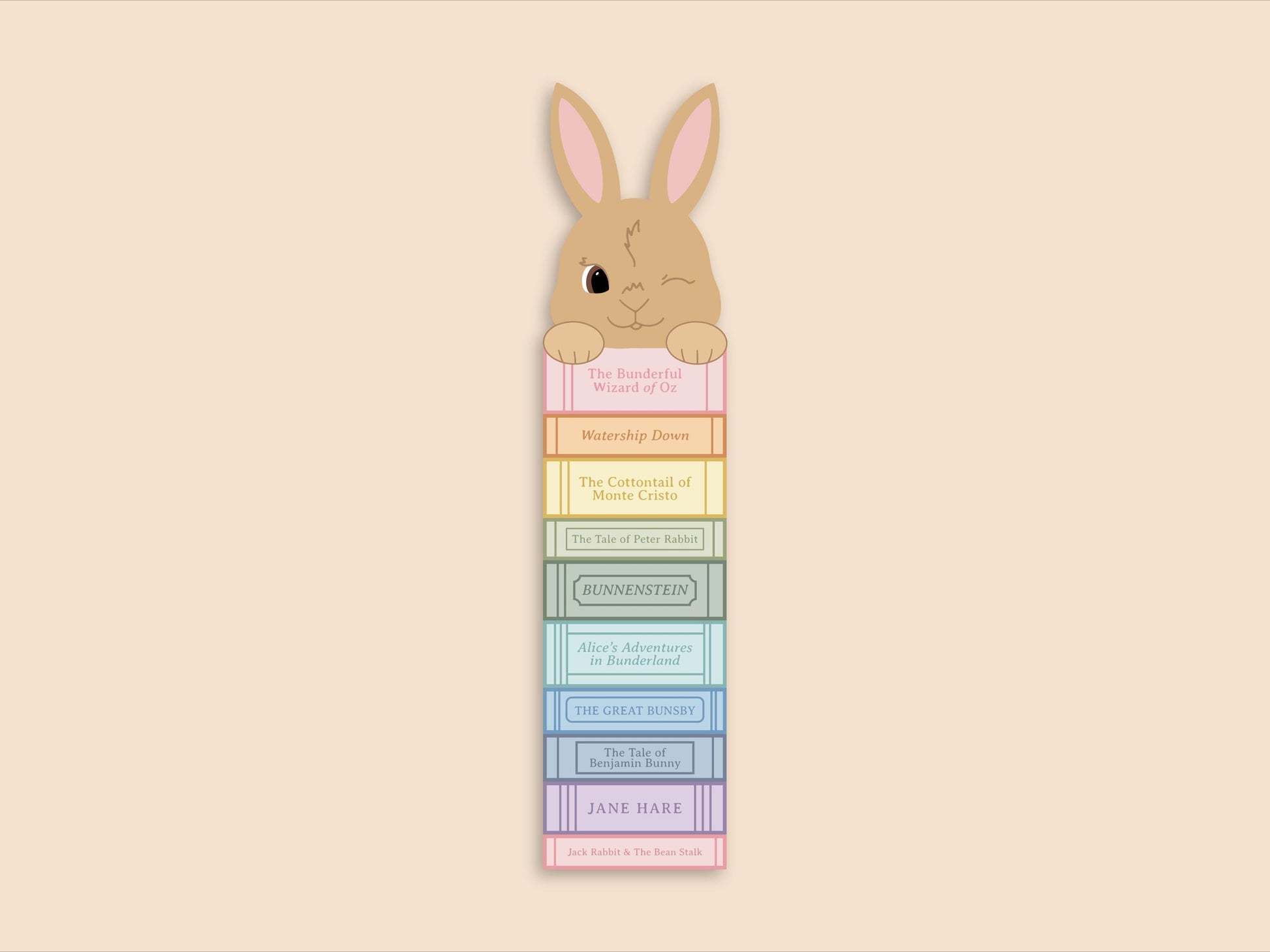 Cutout Bunny Bookmark | Cute Rabbit Bookmark | Bookclub Gift | Animal Bookmark