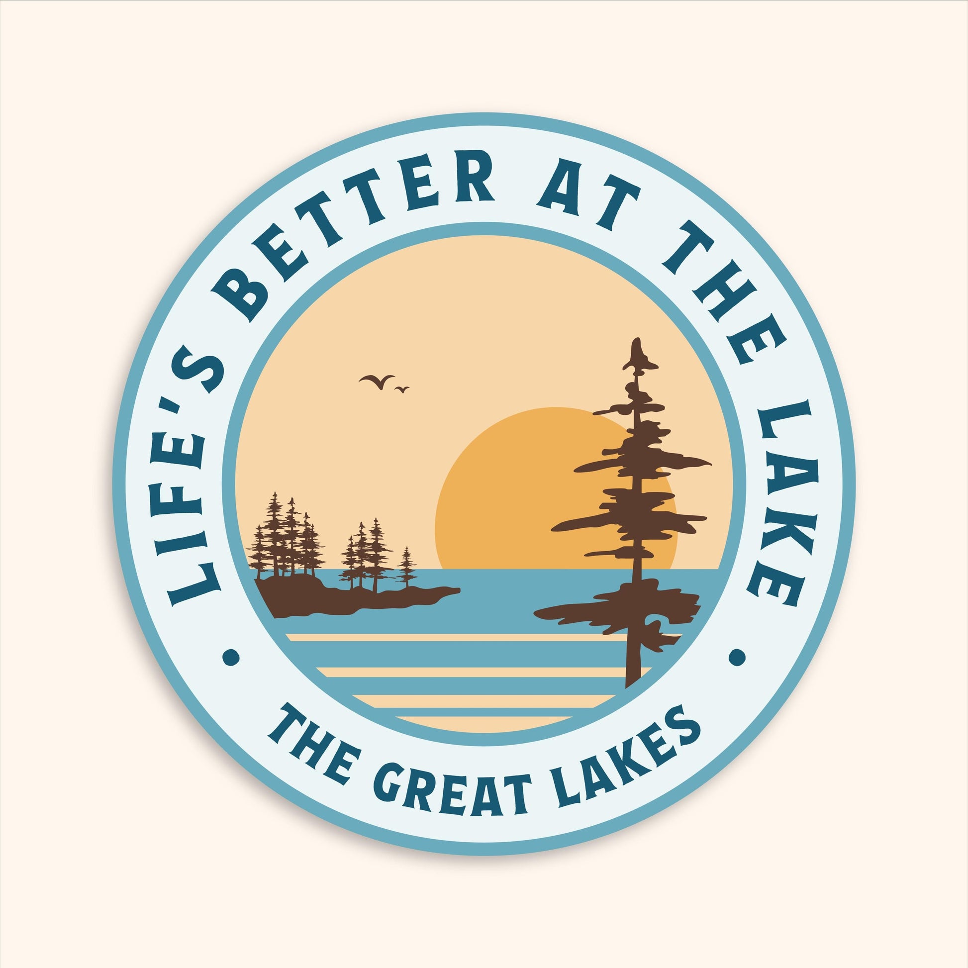 Great Lakes Sticker | Beach Sticker | Gift for Beach Lovers