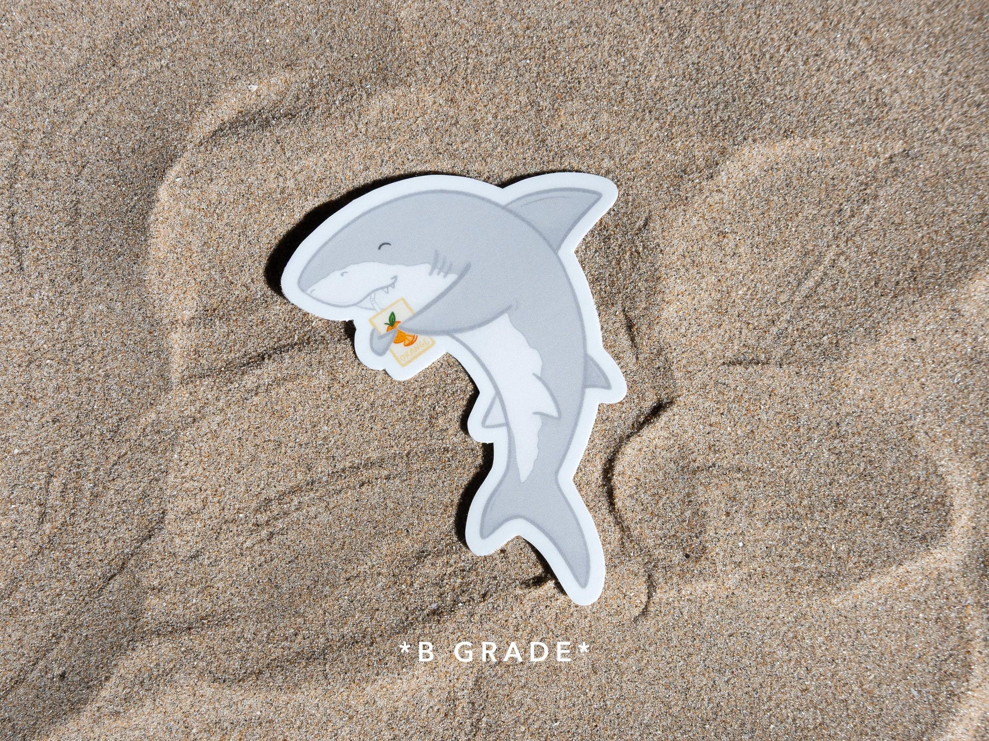 B GRADE* Cute Shark Sticker | Animal Sticker | Shark Lover Gift | Ocean Sticker