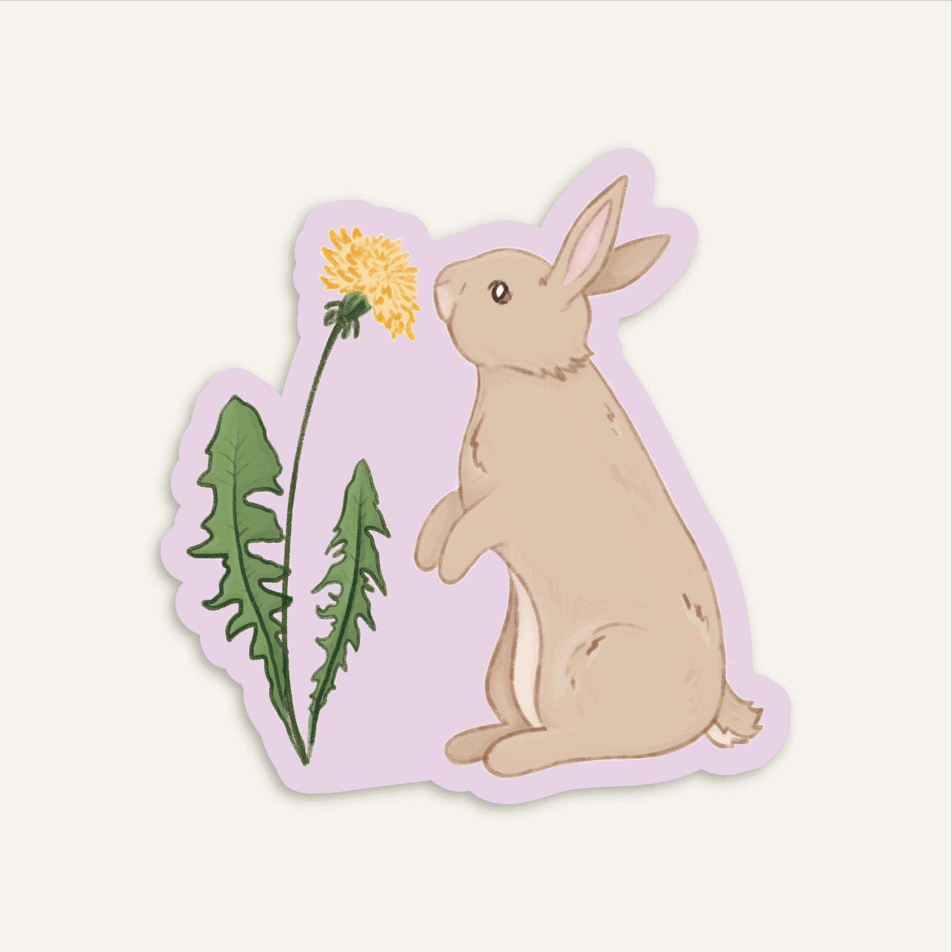 Flower Bunny Sticker | Gift for Bunny Lovers | Cute Bunny Sticker | Spring Sticker | Easter Sticker