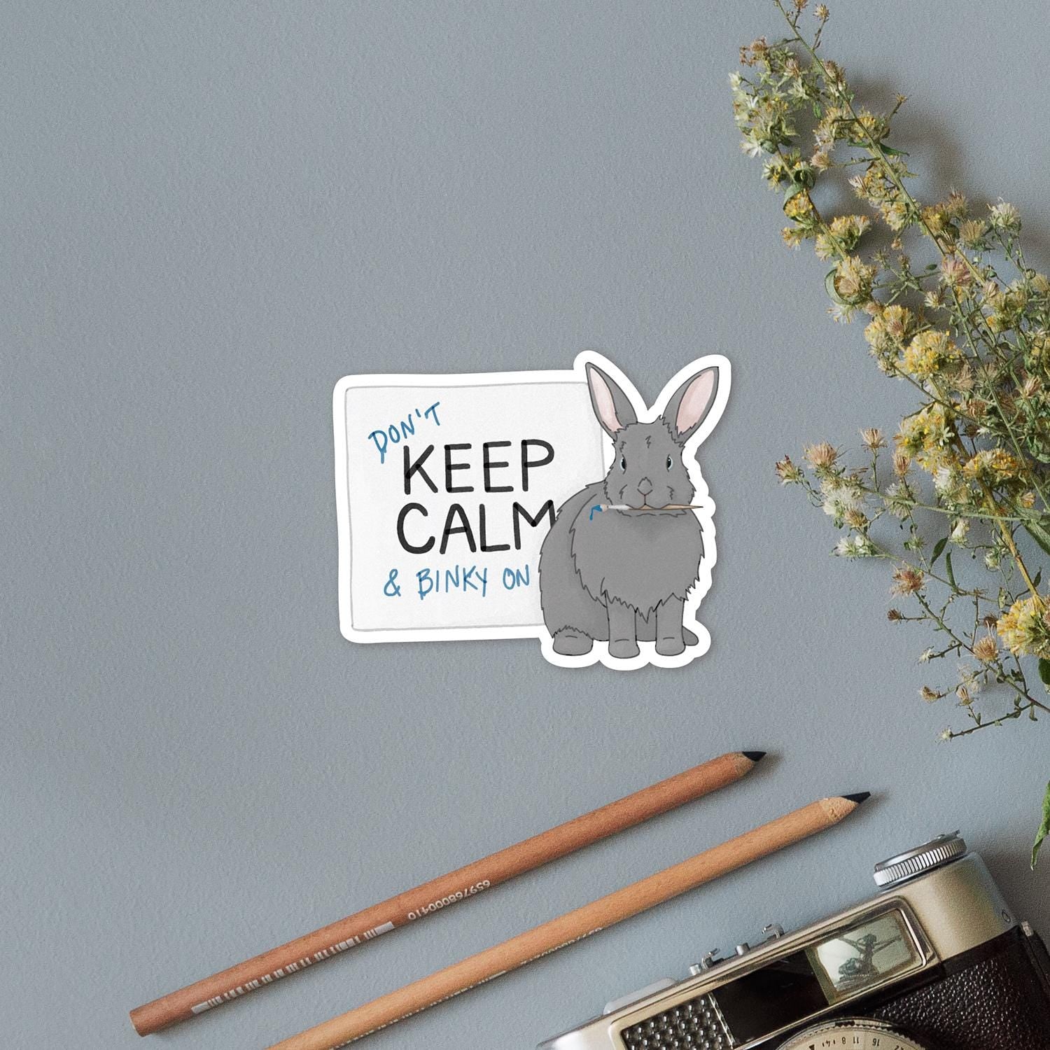 Binky Bunny Sticker | Cute Rabbit Sticker | Gift for Bunny Lovers