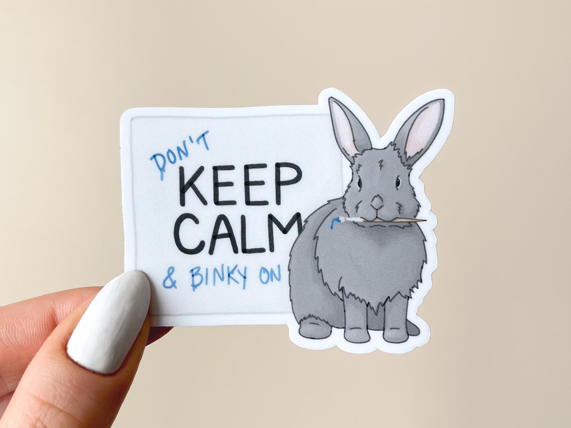 Binky Bunny Sticker | Cute Rabbit Sticker | Gift for Bunny Lovers
