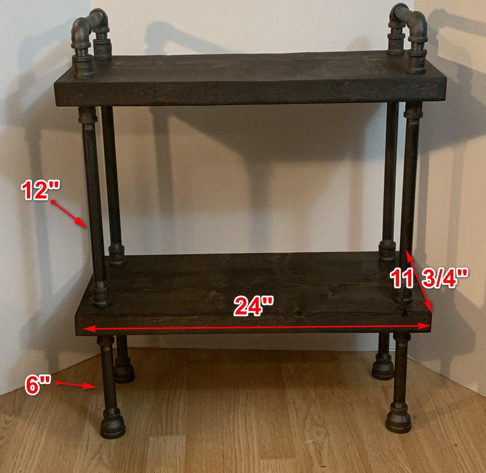 Table d'appoint de style industriel avec poignées - table d'appoint - table d'appoint rustique