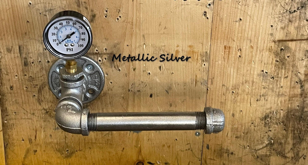 Porte-rouleau de papier toilette style steampunk avec valve de pression - Porte-essuie-mains