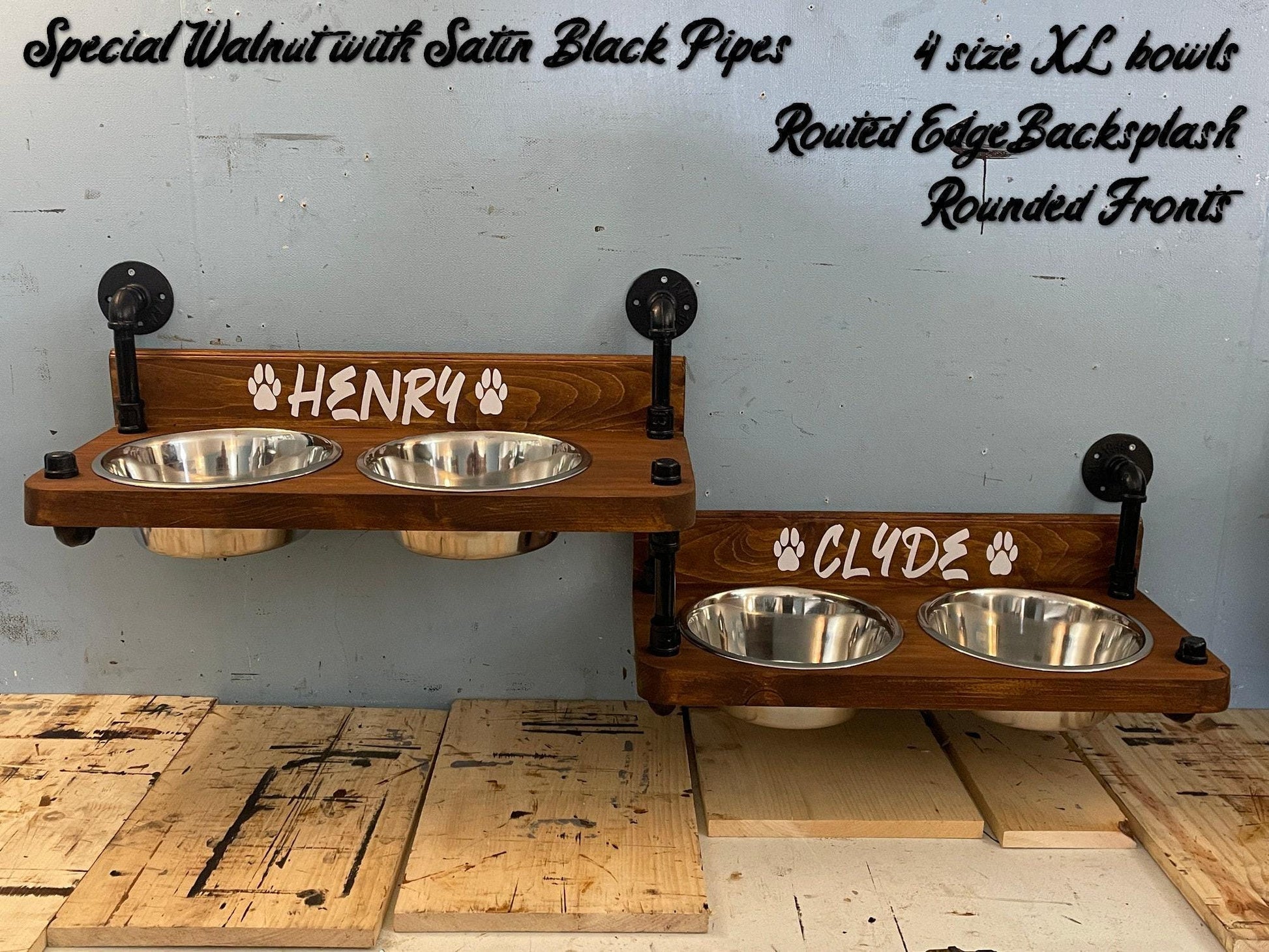 Gamelle flottante à deux niveaux pour chien - Mangeoire de style ferme - Mangeoire double - NOUVELLE CONCEPTION