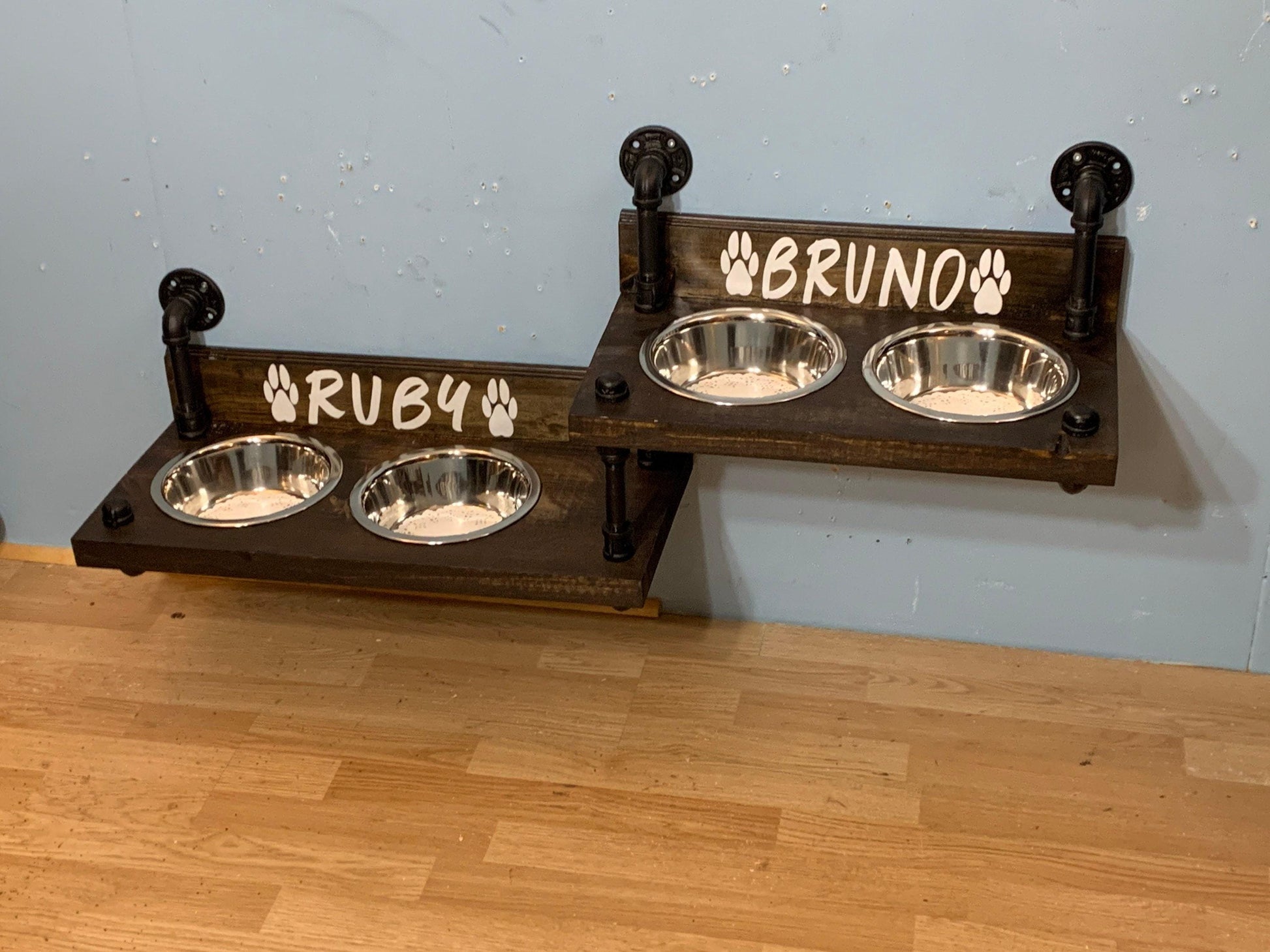 Gamelle flottante à deux niveaux pour chien - Mangeoire de style ferme - Mangeoire double - NOUVELLE CONCEPTION