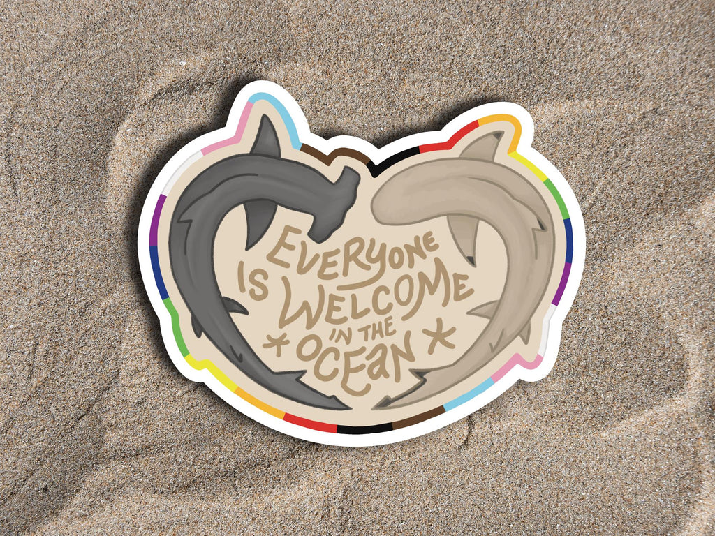 Cute Shark Sticker | Pride Sticker | Everyone Is Welcome | Gift for Pride
