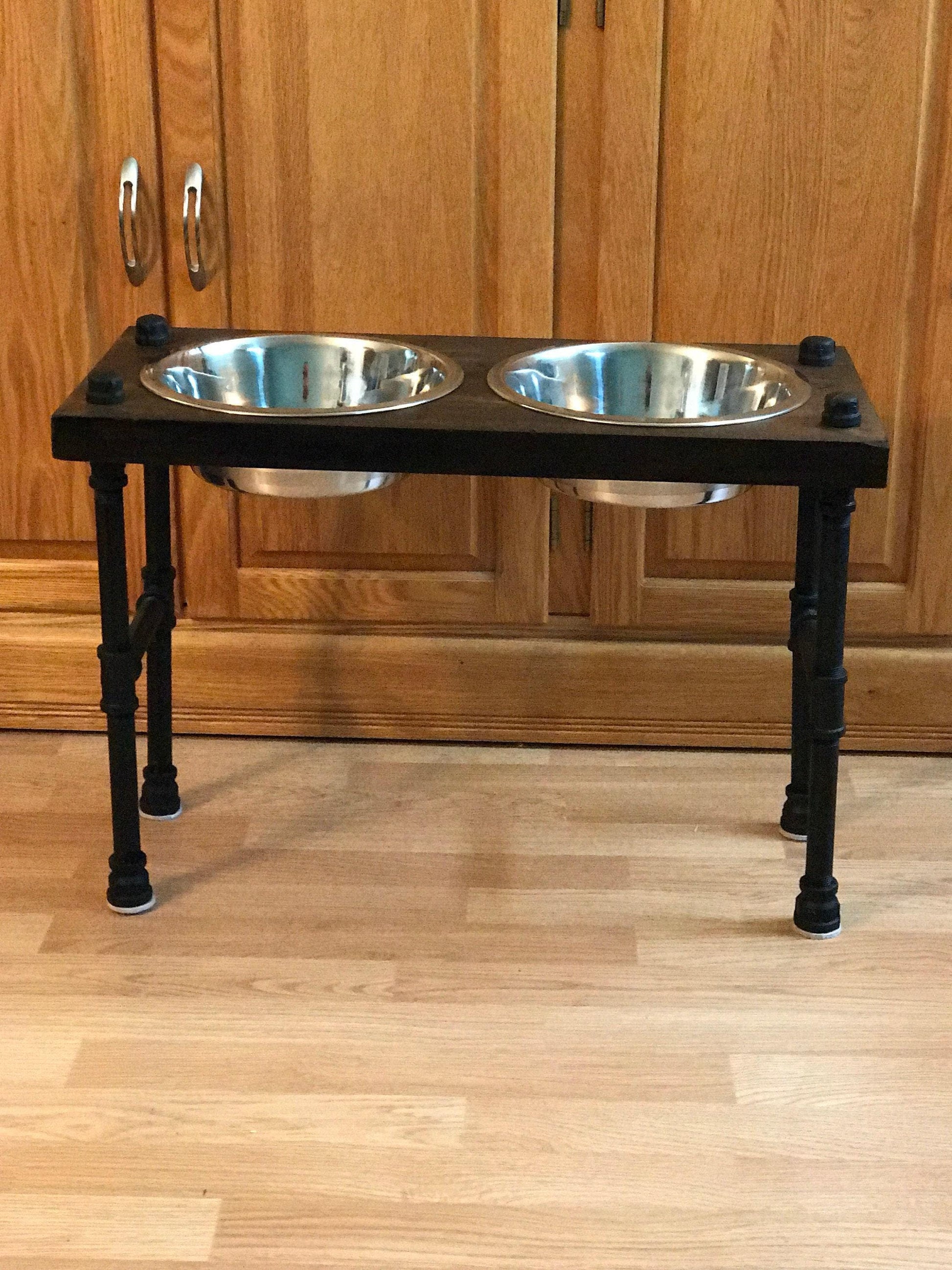 X-Large Raised Dog bowl stand - industrial style dog bowl stand | steampunk style dog feeder-Free Personalization Included