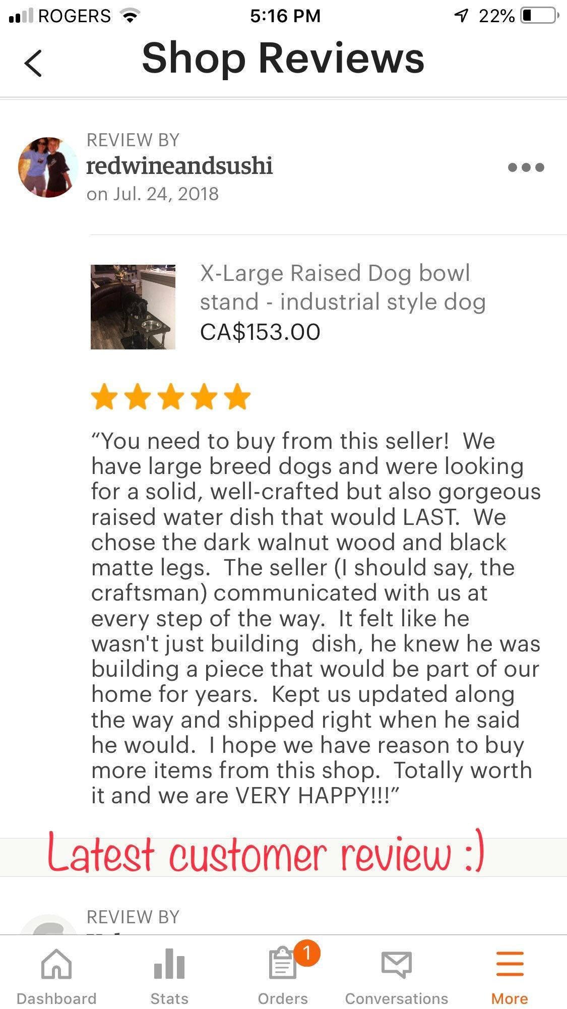 X-Large Raised Dog bowl stand - industrial style dog bowl stand | steampunk style dog feeder-Free Personalization Included