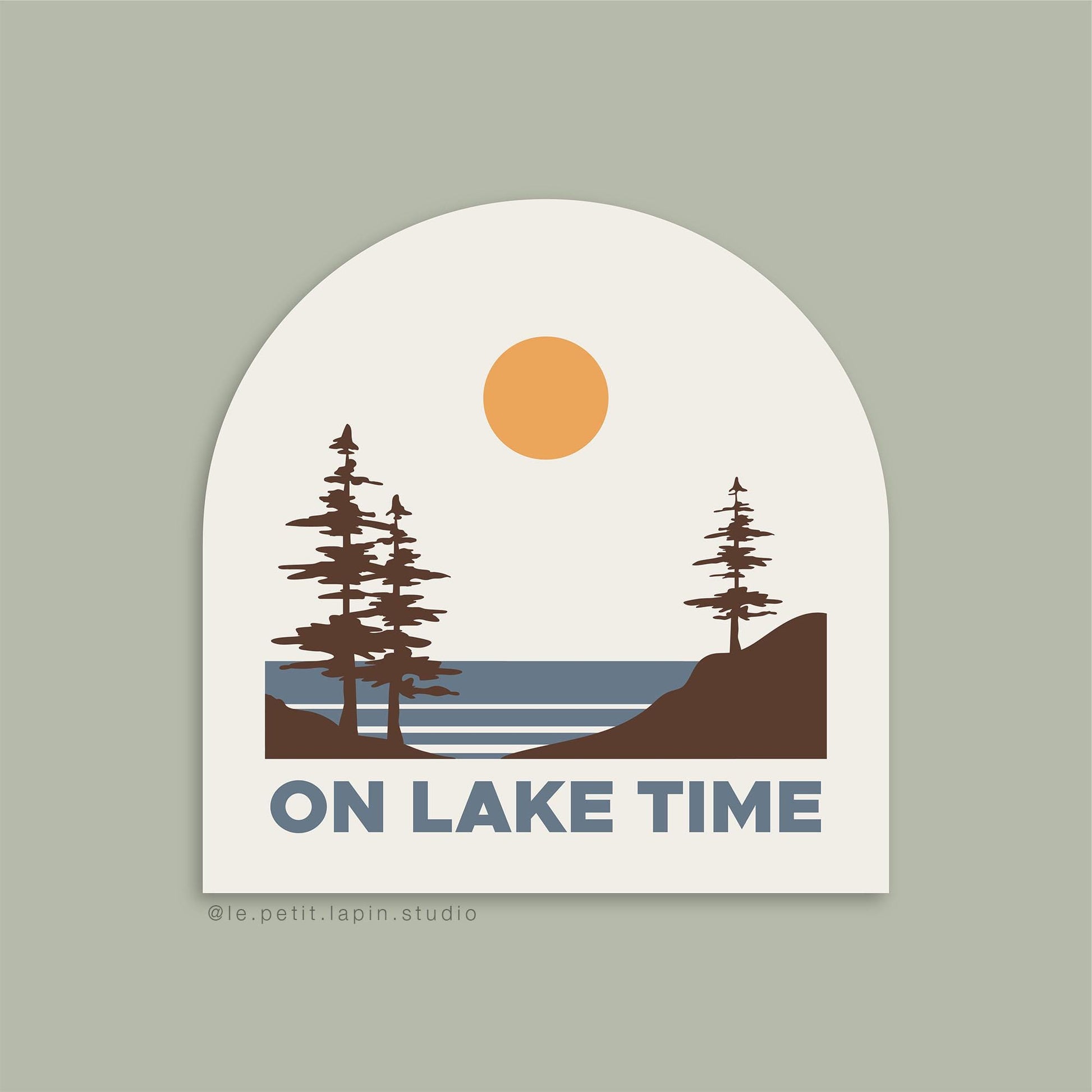 Lake Time Sticker | Beach Sticker | Gift for Lake Lovers
